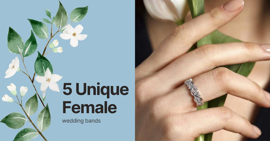 5 unique female wedding bands - escorialjewelry
