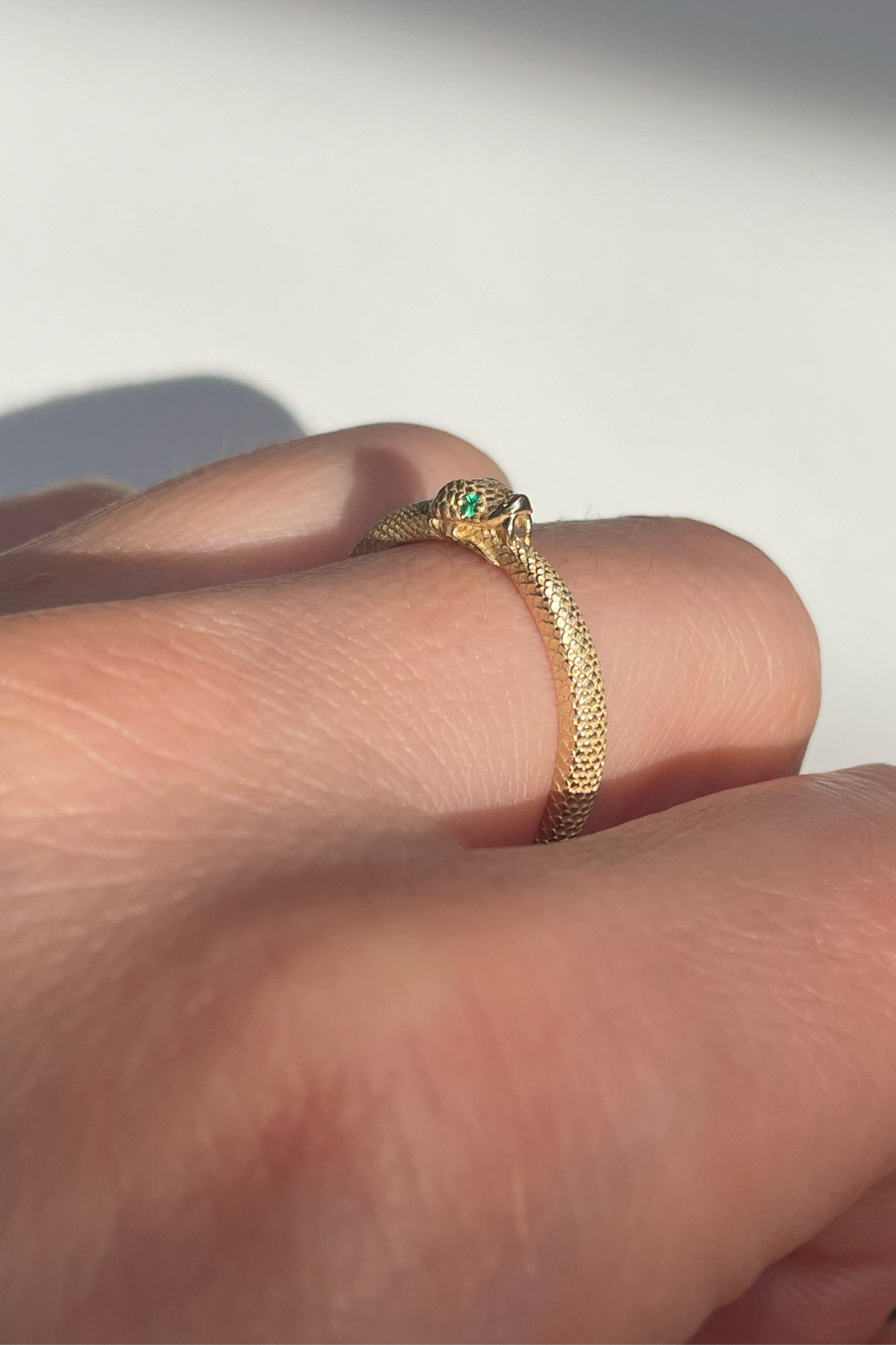 14K gold Ouroboros ring