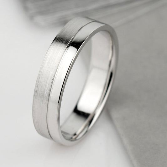 14k gold men's wedding ring - escorialjewelry