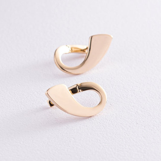 Real gold hoop earrings-Everyday gold earring -Hoop Earrings Women
