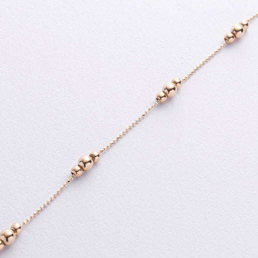 A delicate rose gold chain bracelet featuring three polished bead clusters spaced along the chain-minimalist gold bracelet-delicate gold bead bracelet-dainty gold chain bracelet