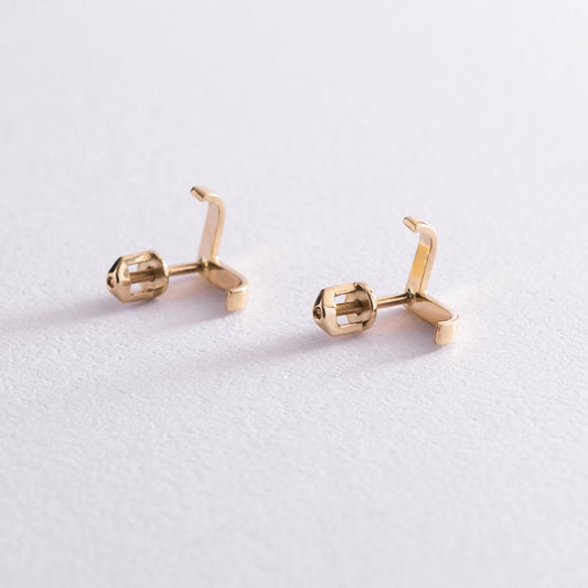 V Shaped Gold Studs- daily wearability-Earring size: 12*9 mm