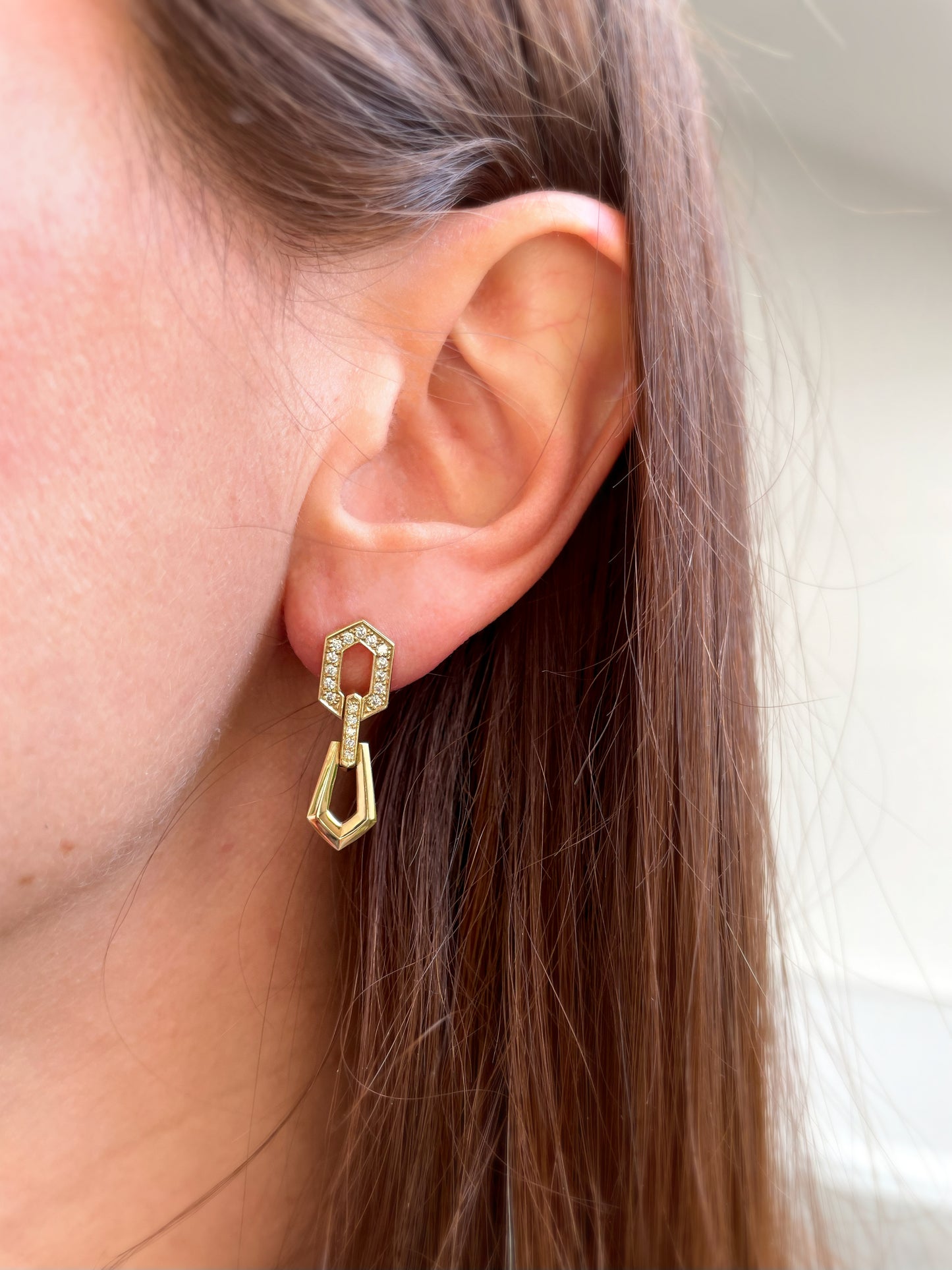 Gold drop earrings