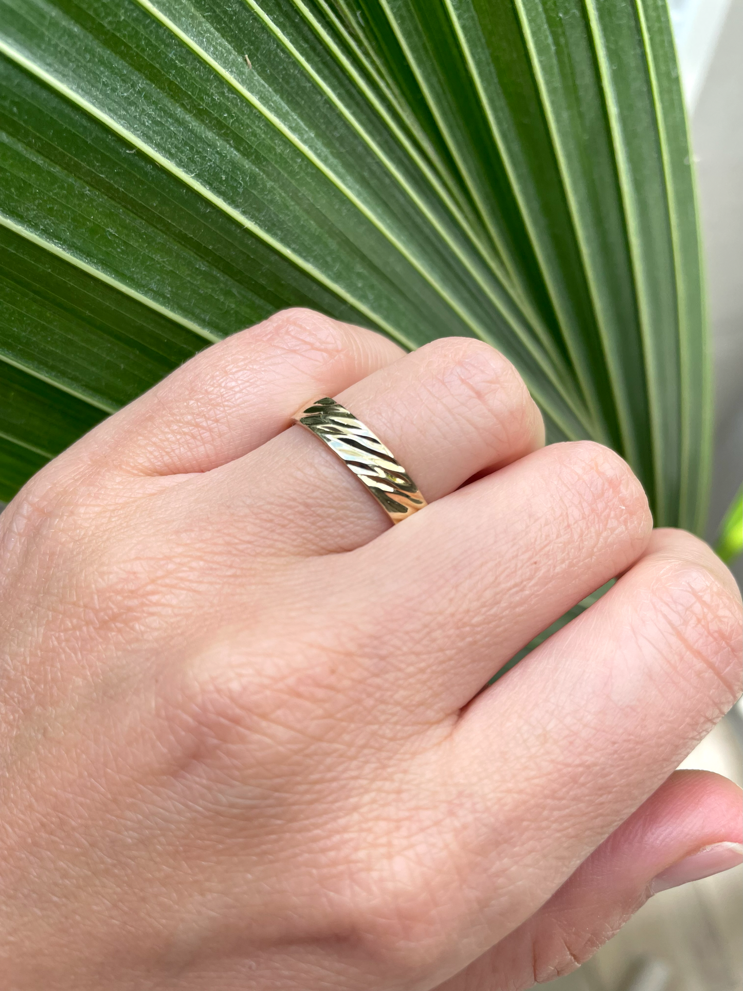 Wedding rings set with texture