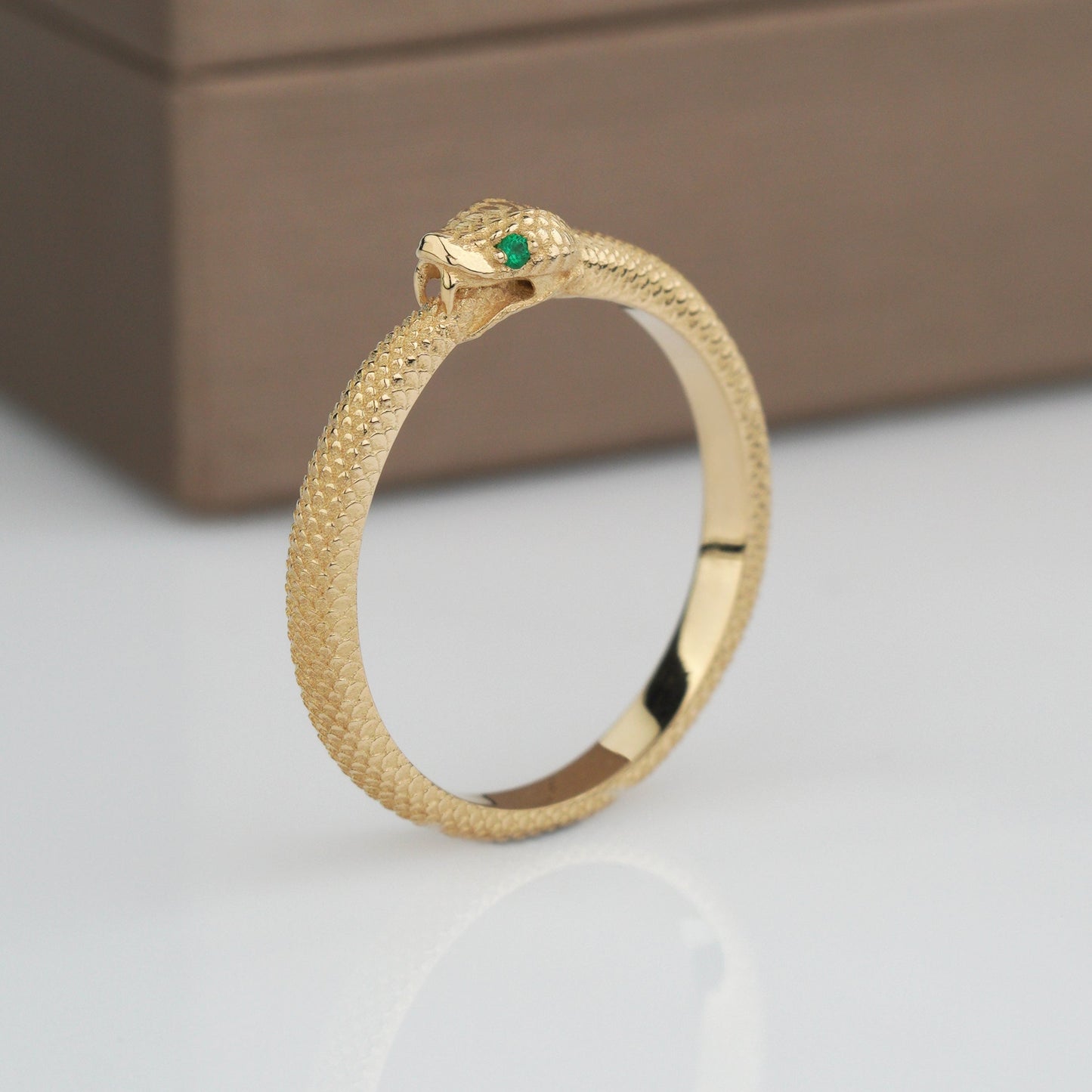 14K gold Ouroboros ring