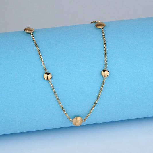 Length: 42 cm + 3 cm adjustable
Weight: 3.5–3.6 g
Clasp: Spring ring- 14k gold necklace