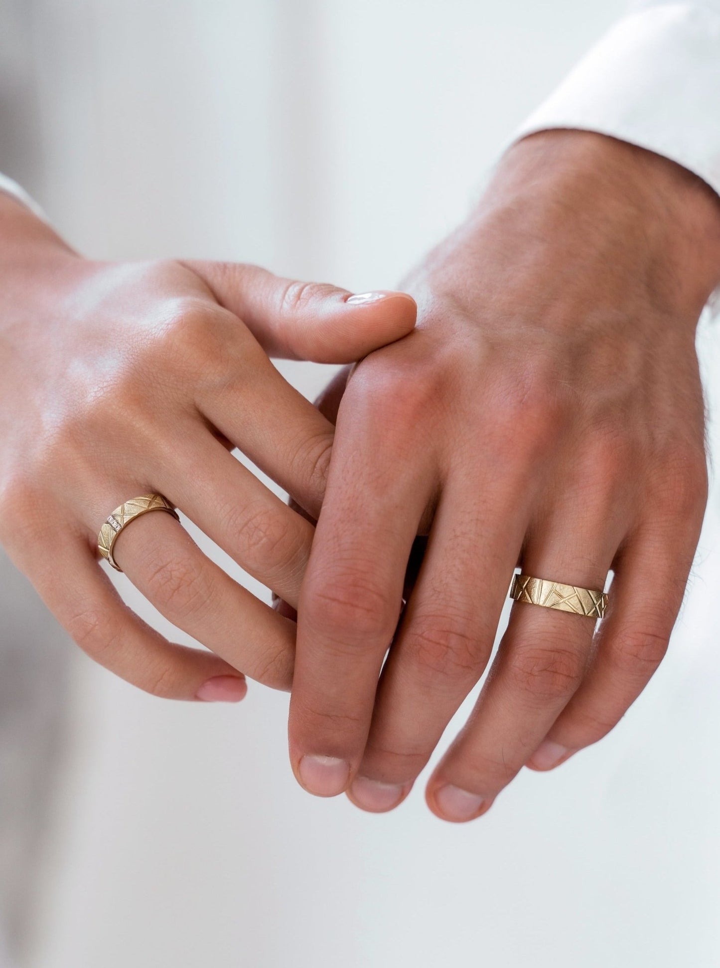 Brushed gold mens wedding band - 14k gold band - gold bands - gold rings - escorialjewelry
