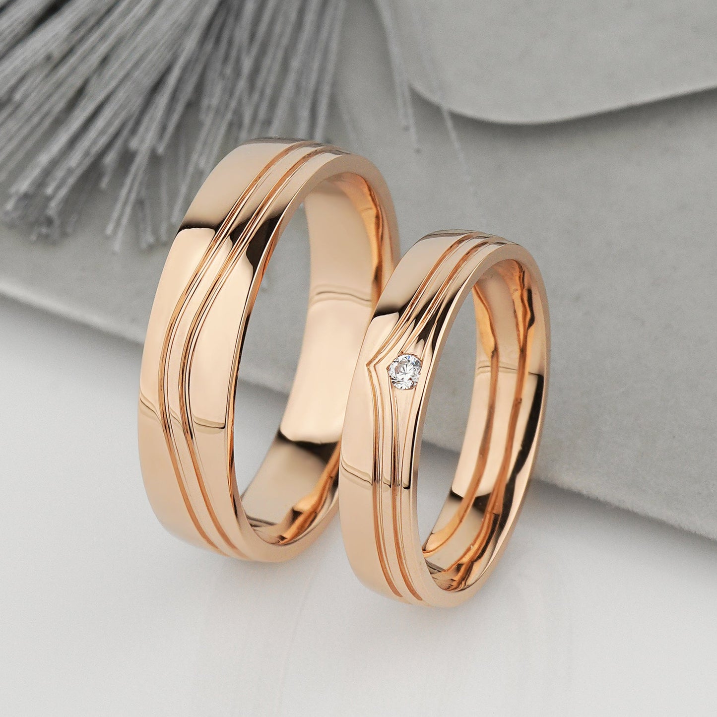 matching wedding bands set