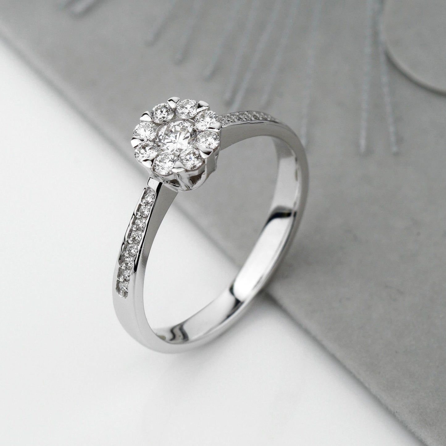 Engagement ring with diamonds - diamond engagement ring - diamond ring - engagement ring - escorialjewelry