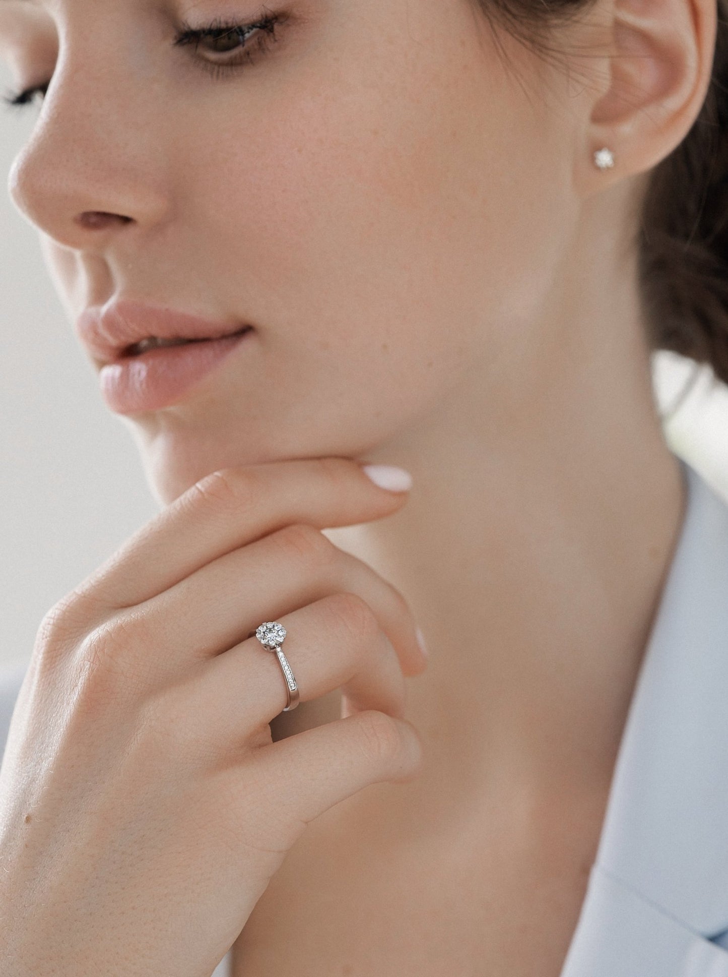 Engagement ring with diamonds - diamond engagement ring - diamond ring - engagement ring - escorialjewelry