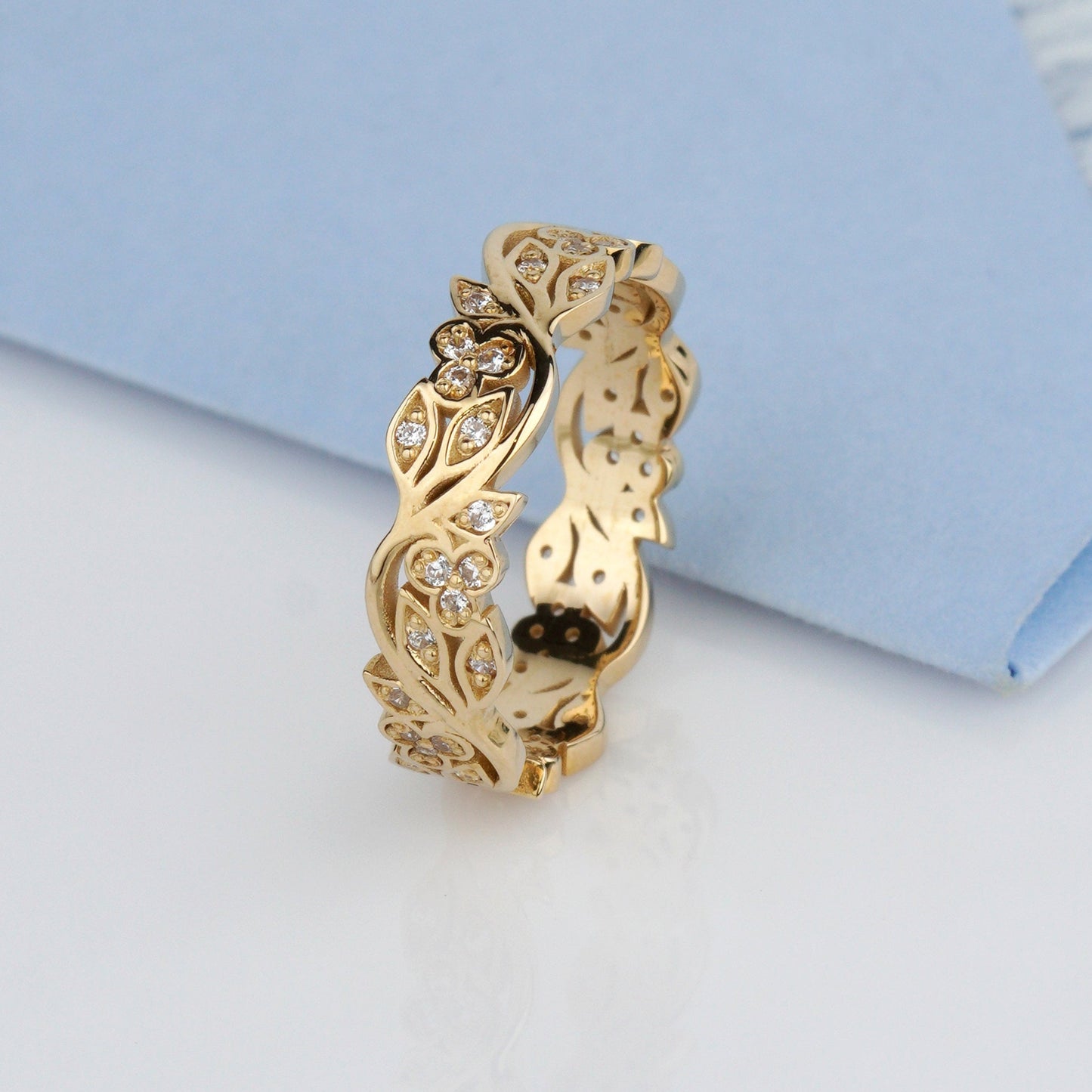 floral wedding bands