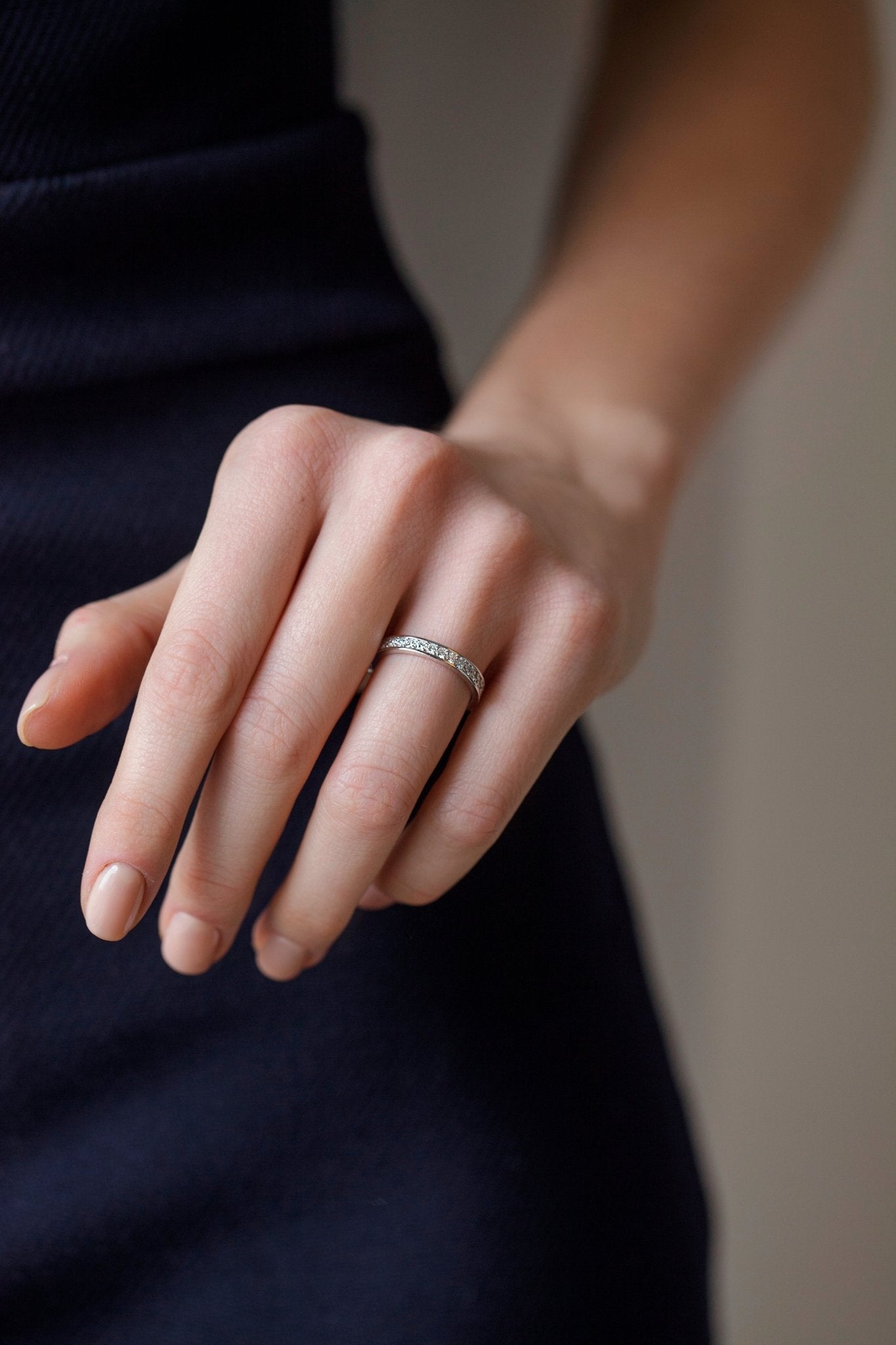 Gold diamond band - 14k gold band - 14k gold ring - bridal ring - escorialjewelry