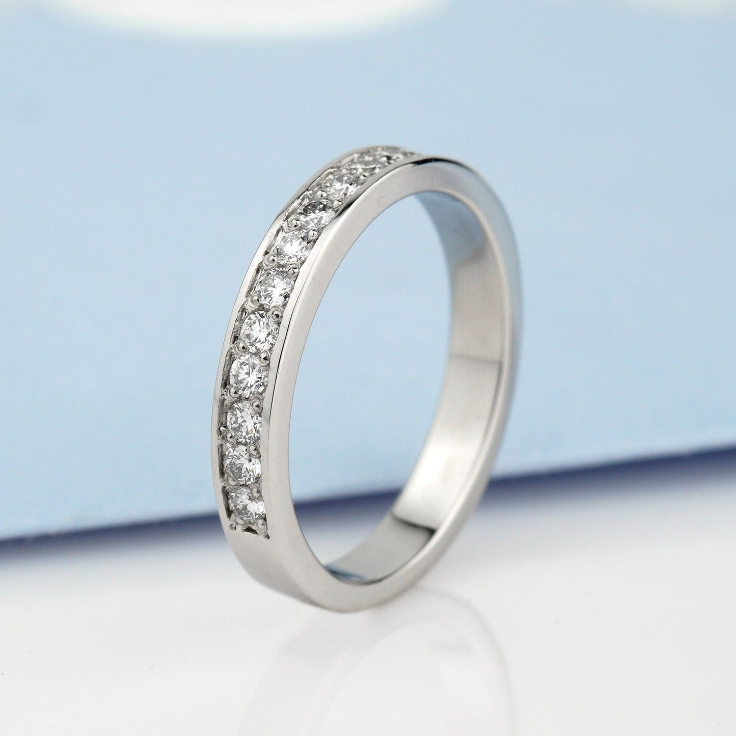 Gold diamond band - 14k gold band - 14k gold ring - bridal ring - escorialjewelry