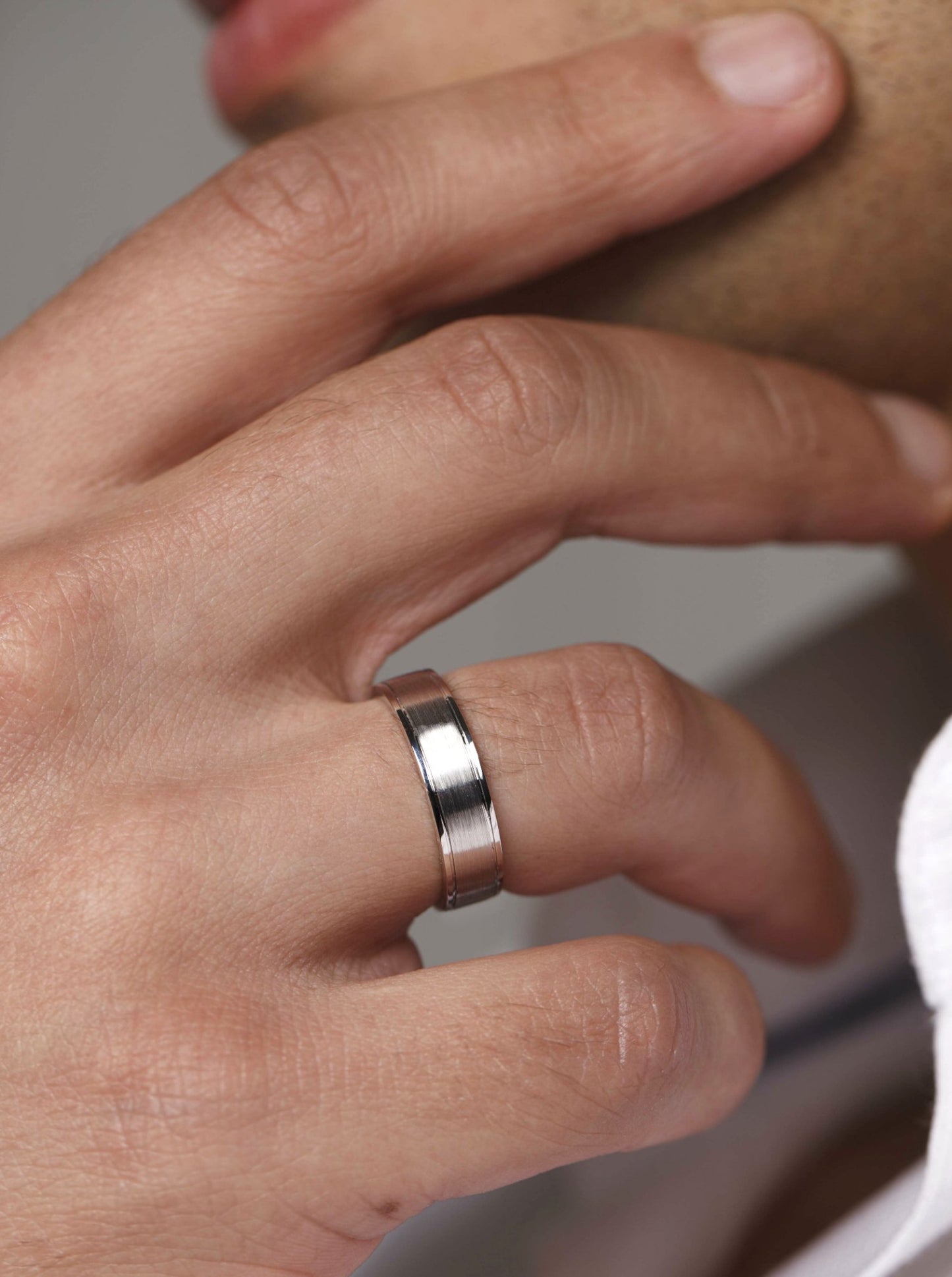 Gold men's wedding band with brushed finish - 14k gold band - gold bands - gold rings - escorialjewelry