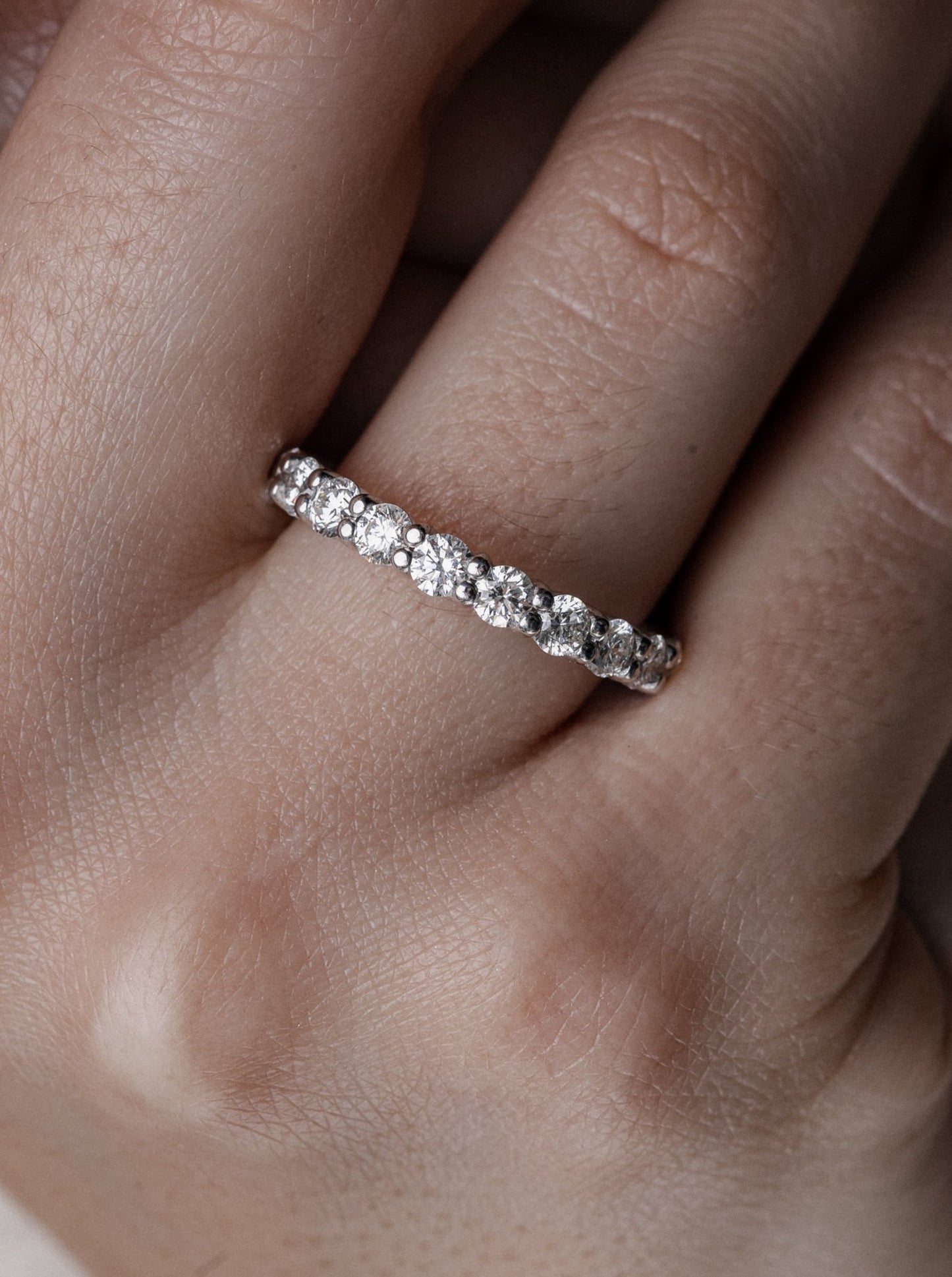 Gold wedding rings set with diamonds - couple rings - couple wedding bands - diamond gold band - escorialjewelry