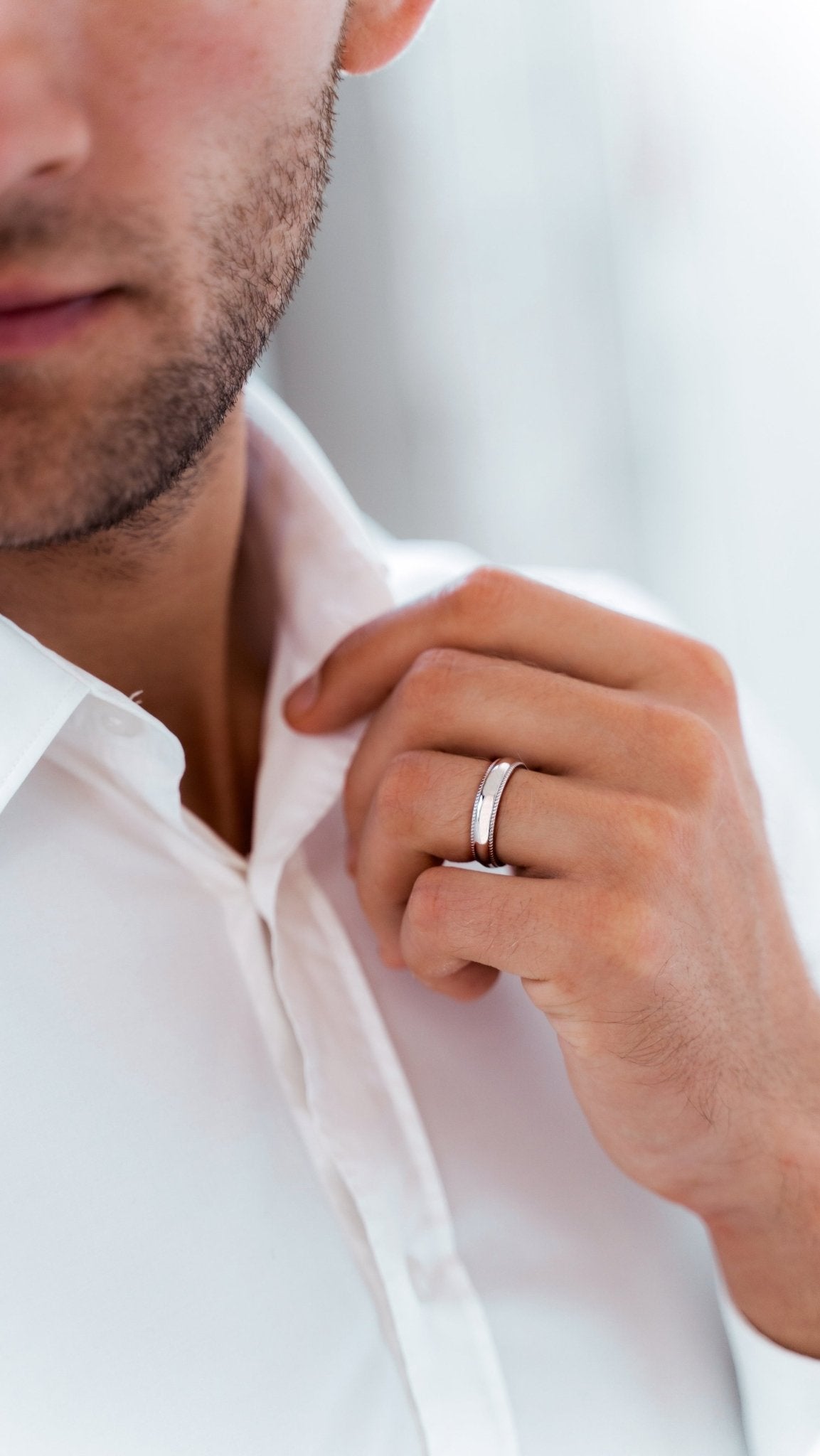 Gold wedding rings set with diamonds - classic wedding bands - couple rings - couple wedding bands - escorialjewelry