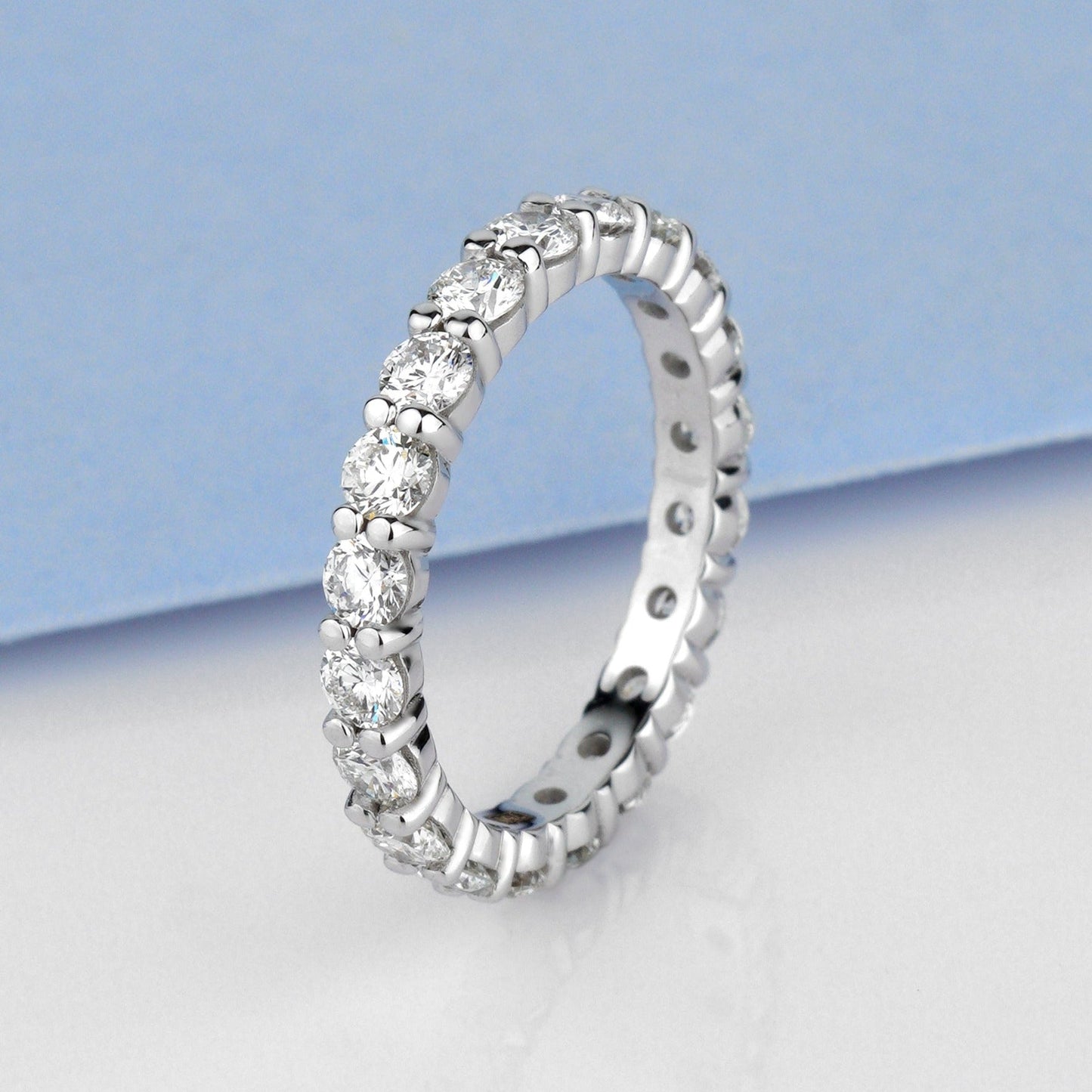 Gold wedding rings set with diamonds - couple rings - couple wedding bands - diamond gold band - escorialjewelry