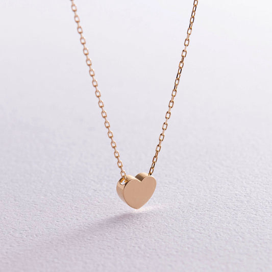 Rose gold heart-shaped pendant necklace -Tiny Heart Necklace-Love Necklace-Small Heart Pendant Necklace