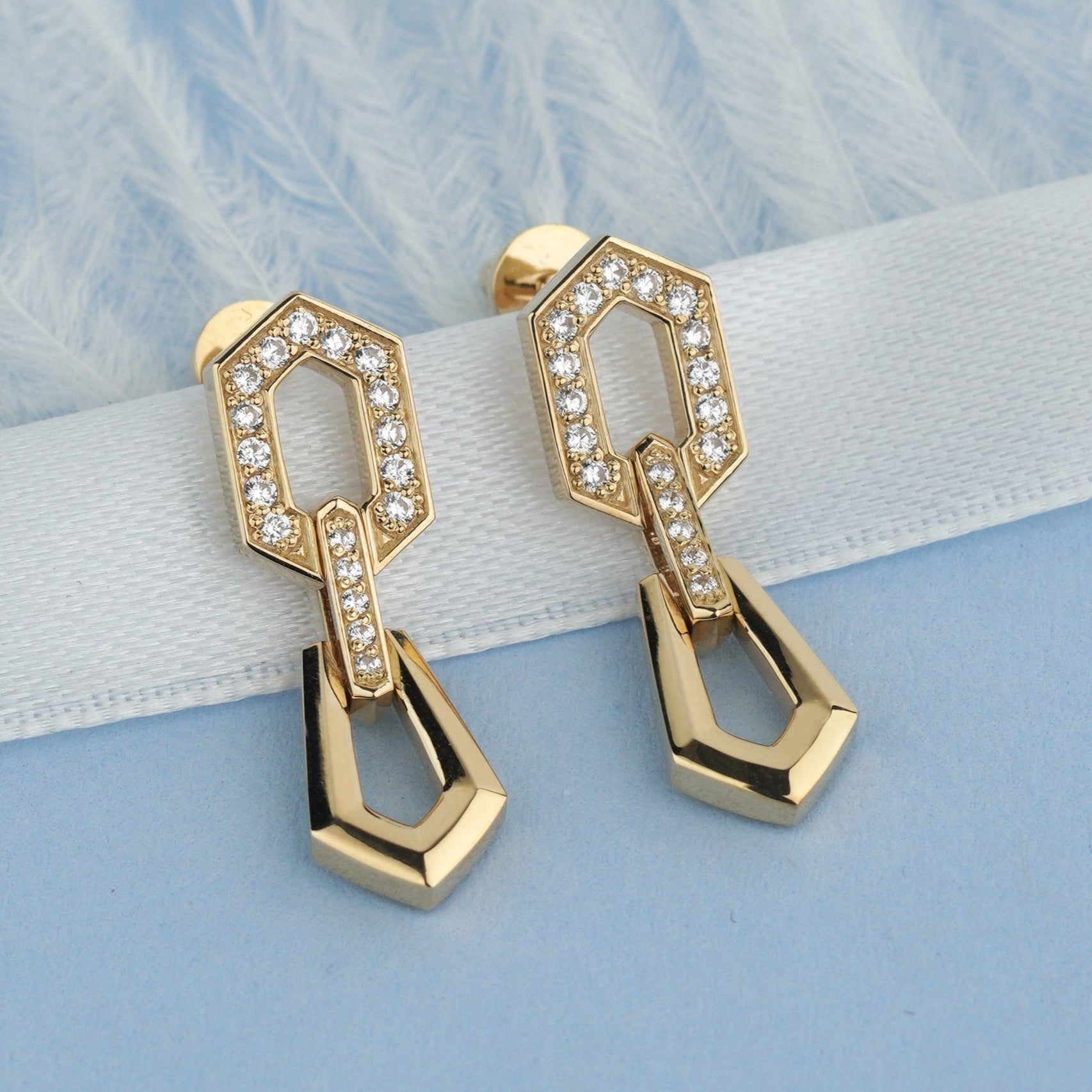gold drop earrings
