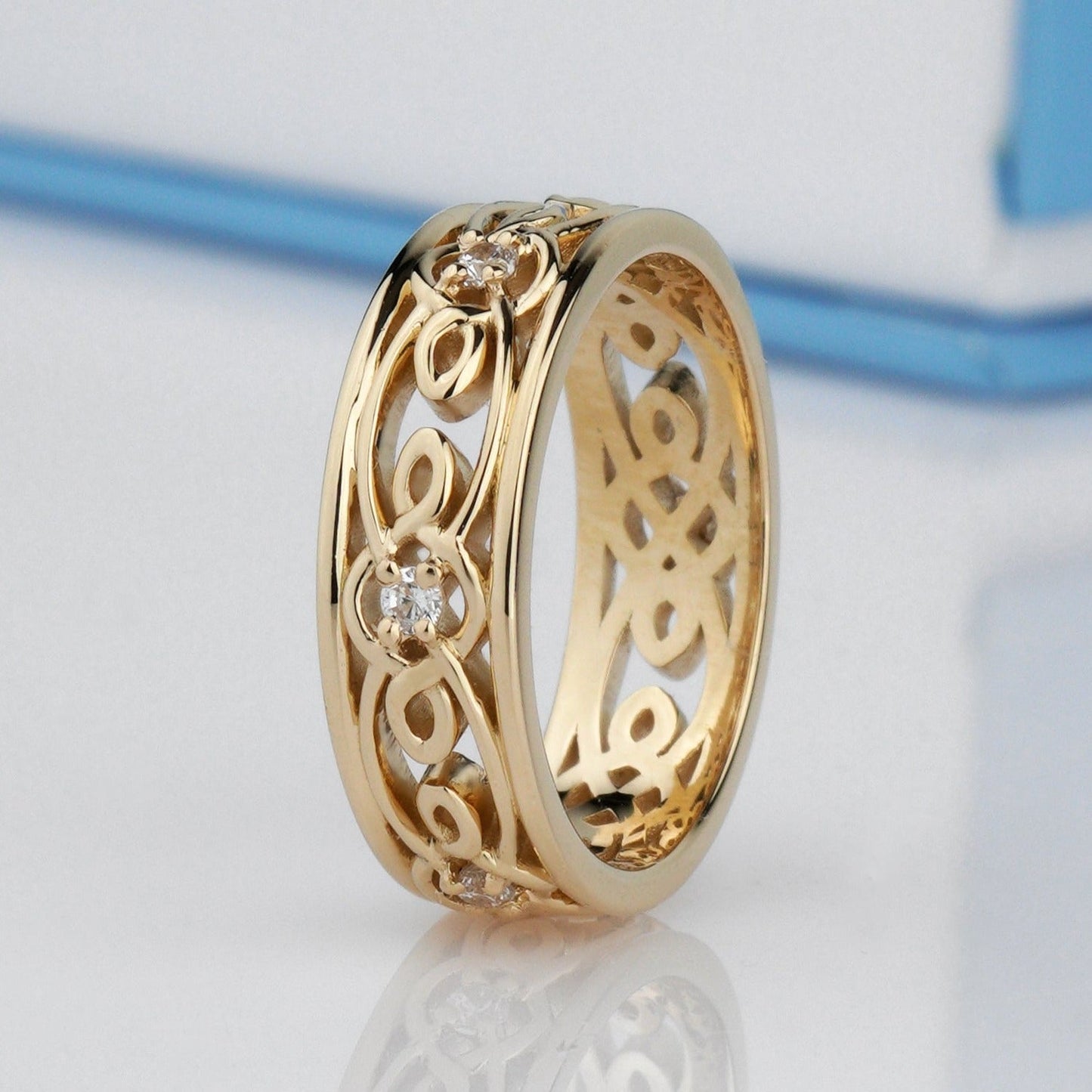 Love knot wedding rings - celtic wedding rings - couple rings - couple wedding bands - escorialjewelry
