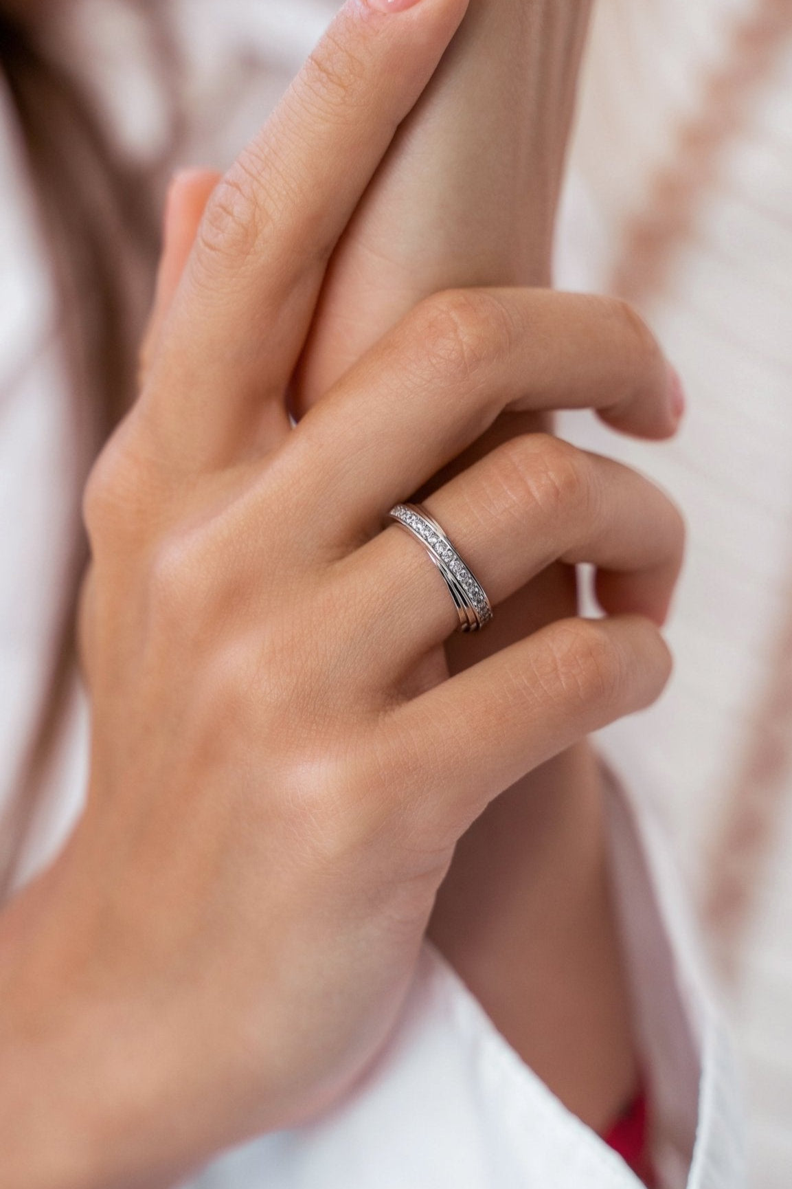 Matching wedding bands with unique design - couple rings - couple rings set - couple wedding bands - escorialjewelry