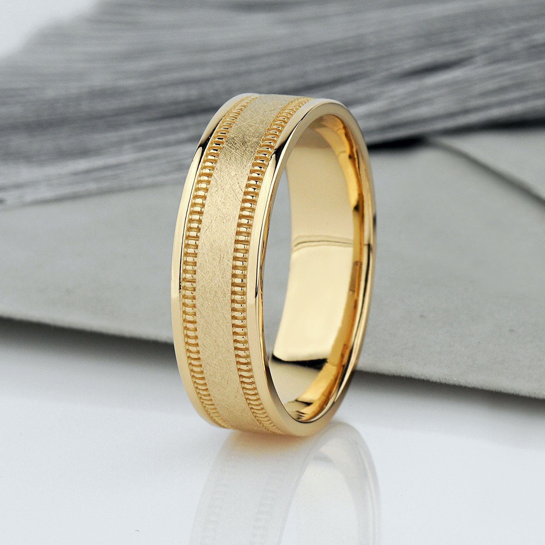 men's wedding ring with milgrain details - men's wedding ring male wedding band matte men's ring men's gold ring escorialjewelry 14k White golg men's wedding ring with milgrain details - men's wedding ring male wedding band matte men's ring men's gold ring escorialjewelry 14k White golg