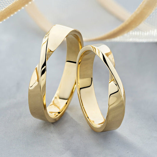 Möbius Wedding Bands - couple rings - couple rings set - couple wedding bands - escorialjewelry