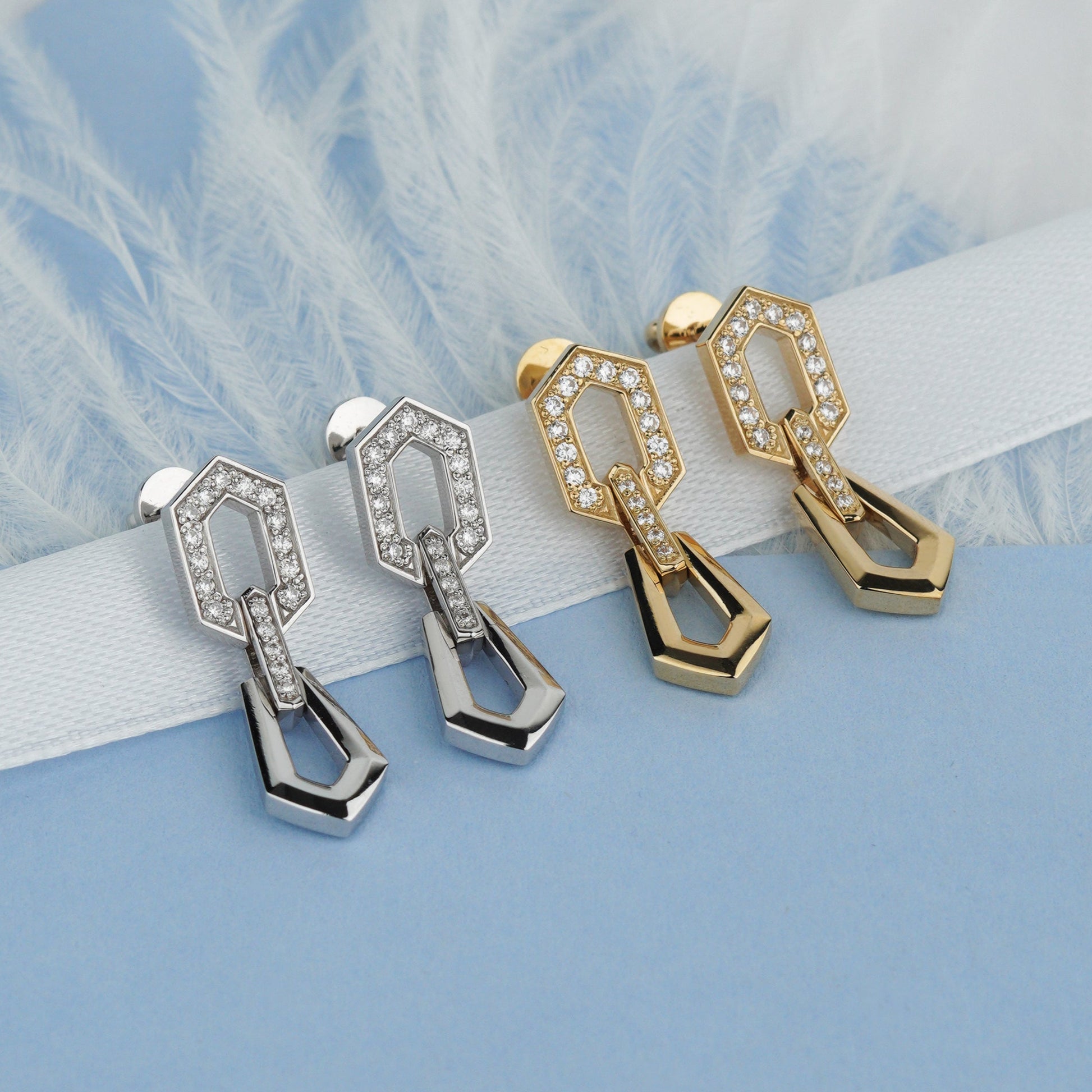 modern dangle earrings