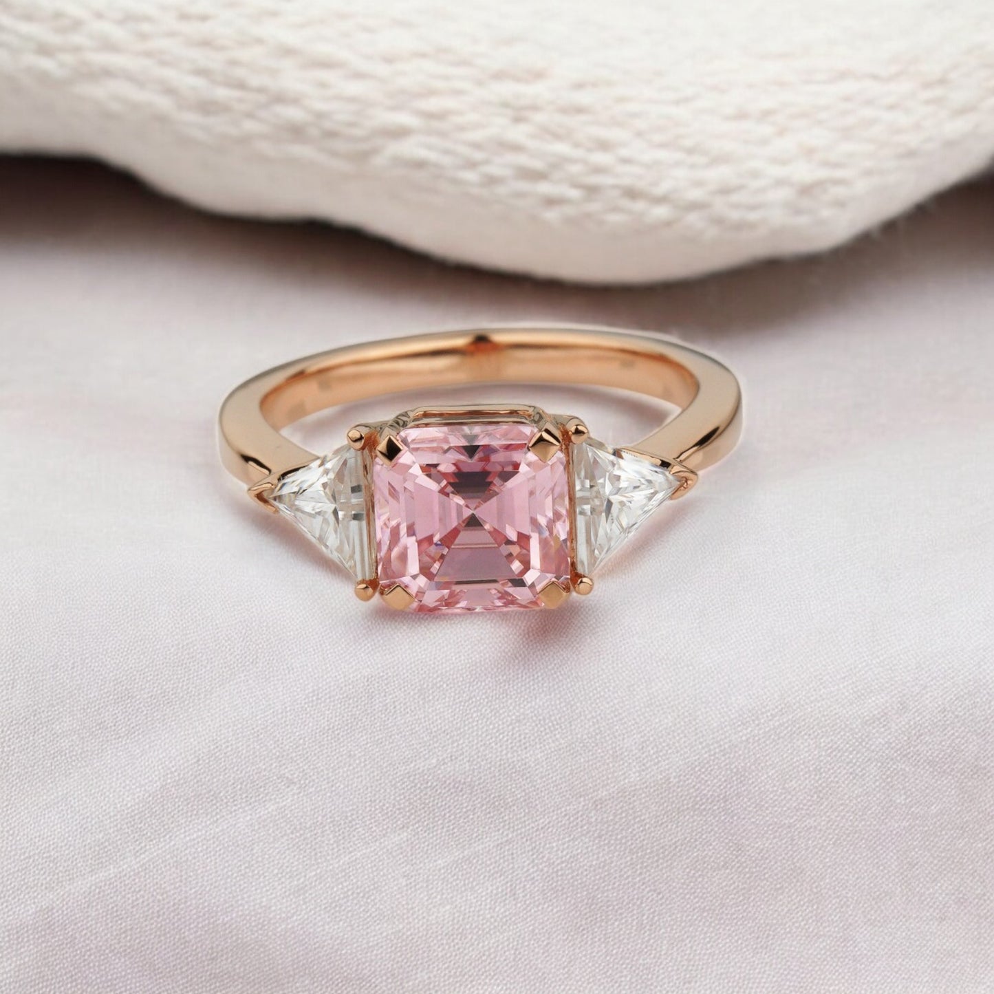 pink stone engagement ring