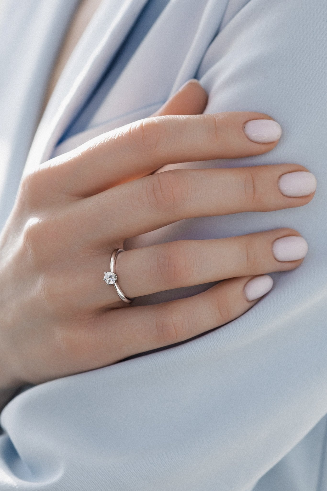 Solitaire diamond engagement ring - escorialjewelry