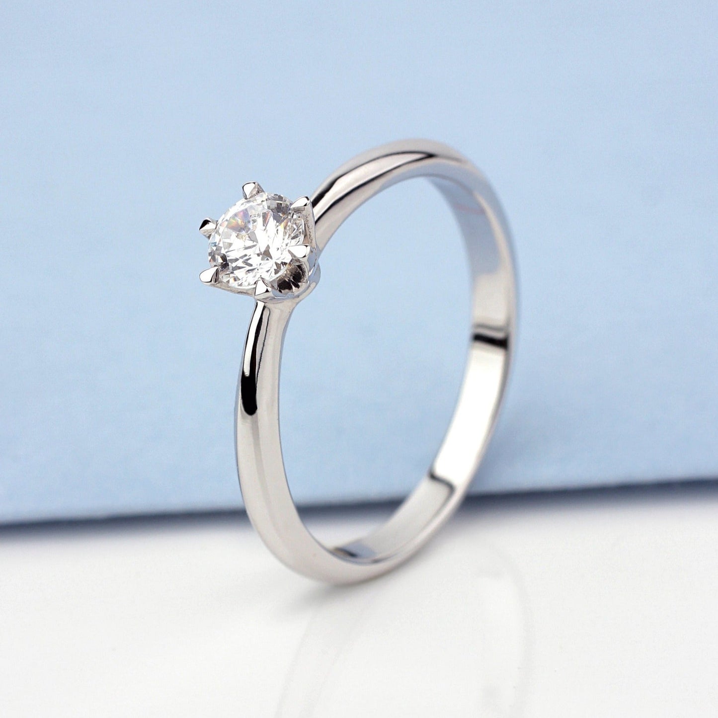 Solitaire diamond engagement ring - escorialjewelry