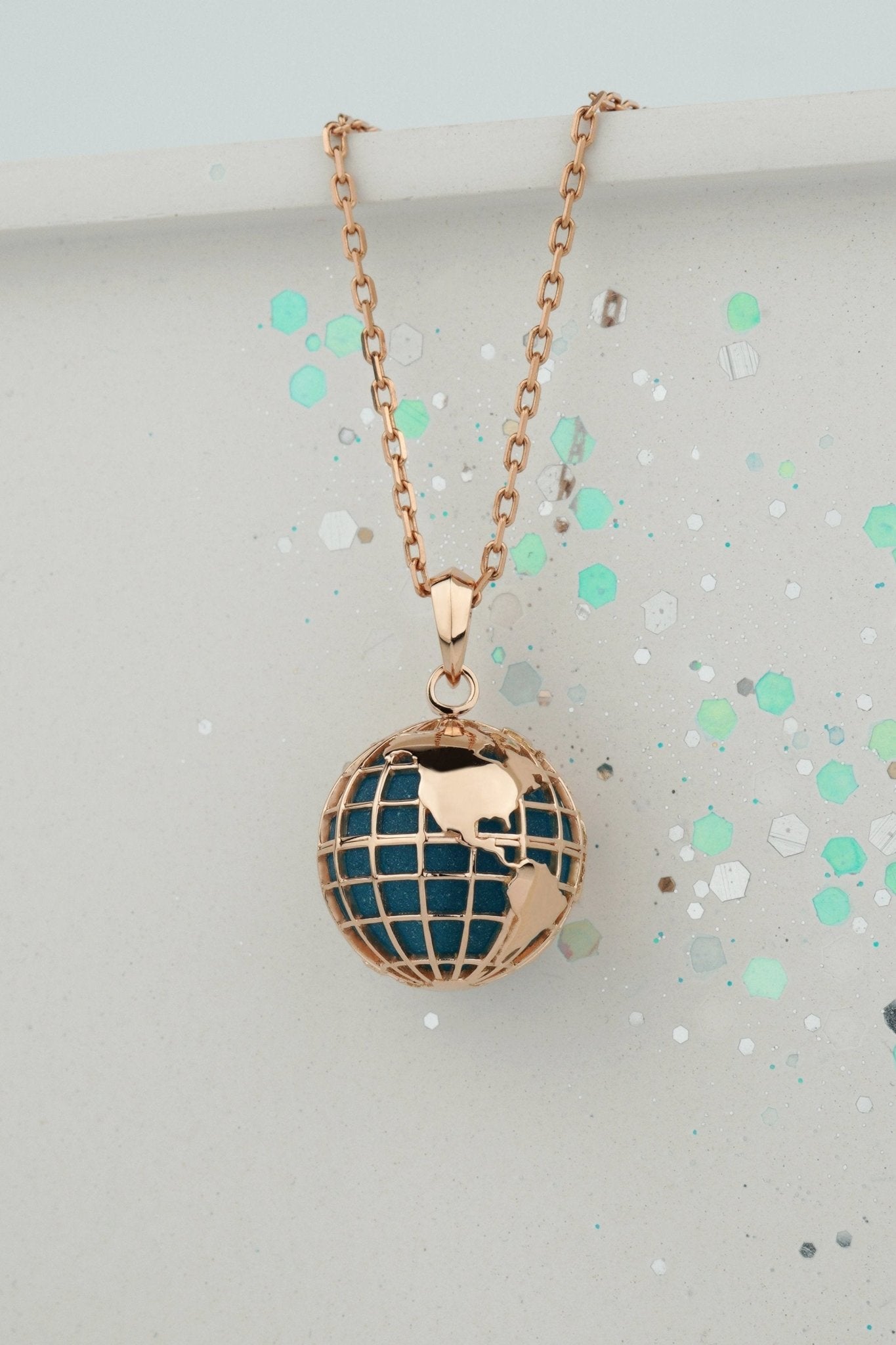 Unique Globe Pendant. World Map Necklace. - Gold Earth Necklace - gold earth pendant - gold globe necklace - escorialjewelry