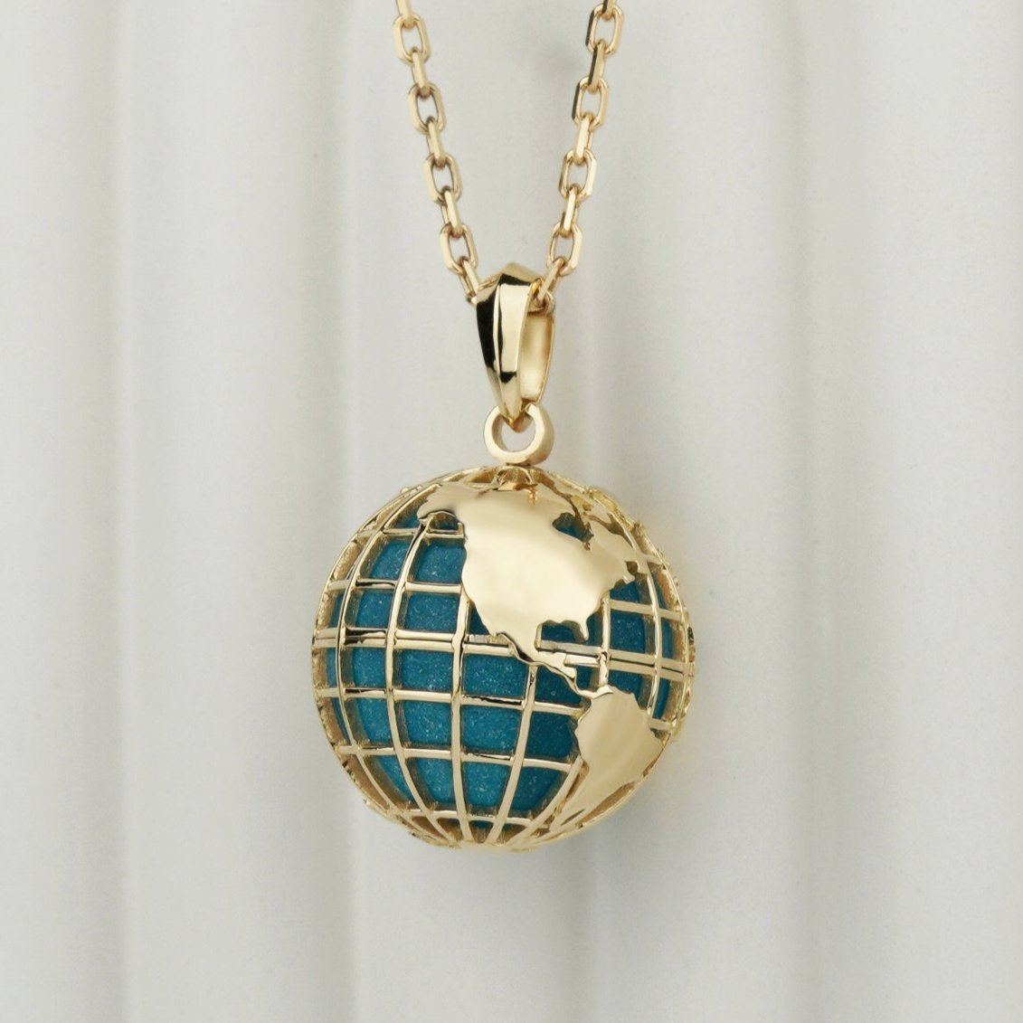 Unique Globe Pendant. World Map Necklace. - Gold Earth Necklace - gold earth pendant - gold globe necklace - escorialjewelry