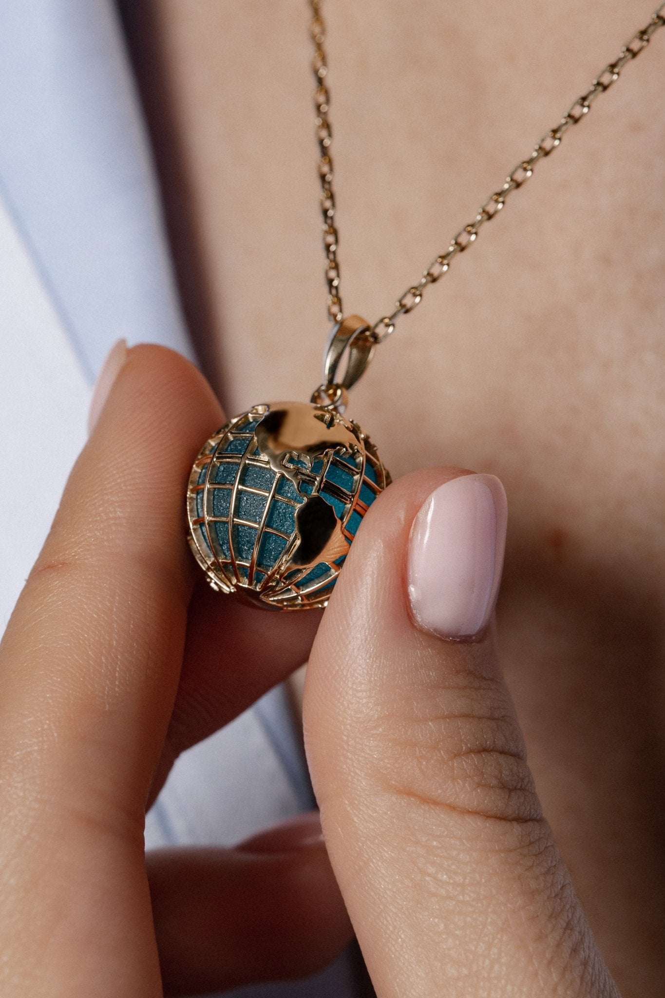 Unique Globe Pendant. World Map Necklace. - Gold Earth Necklace - gold earth pendant - gold globe necklace - escorialjewelry