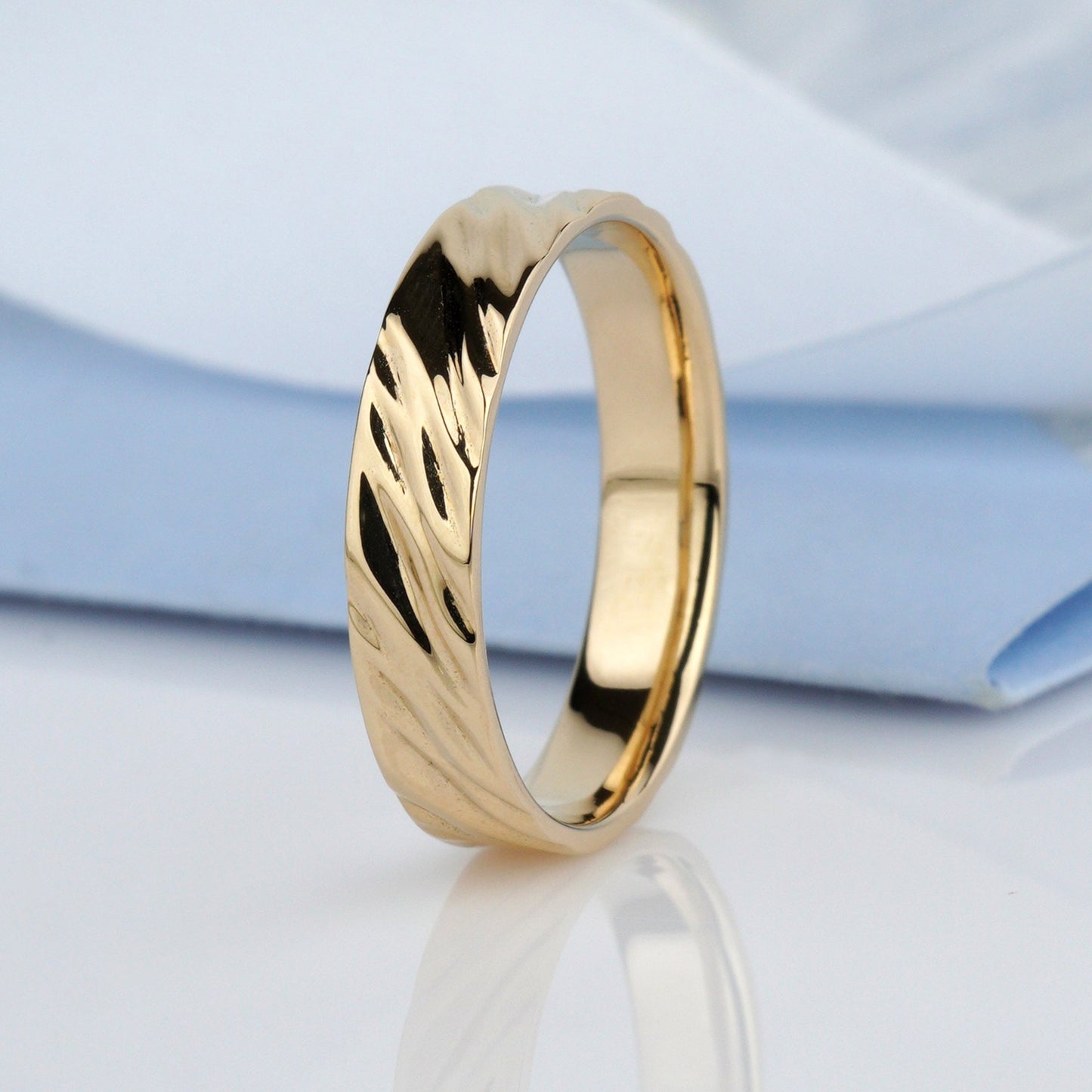 unique gold wedding band
