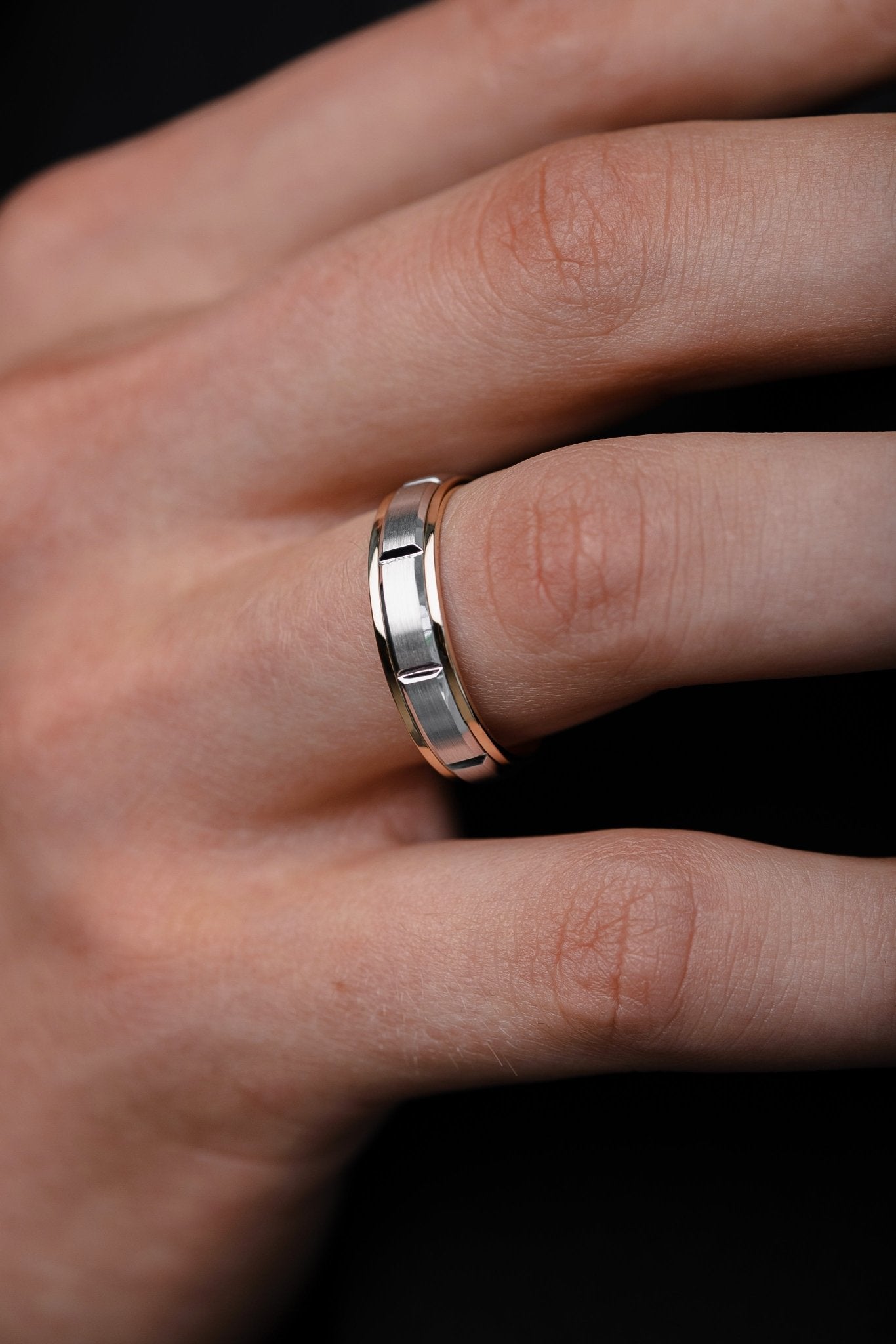 Wedding bands set his and hers - couple rings - couple rings set - couple wedding bands - escorialjewelry