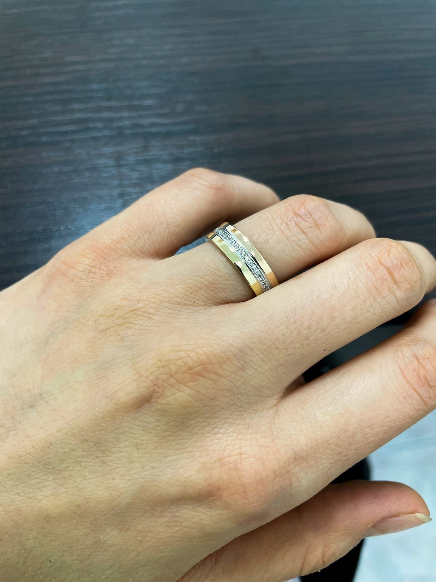 Wedding rings set made of three colors of gold - couple rings - couple rings set - couple wedding bands - escorialjewelry