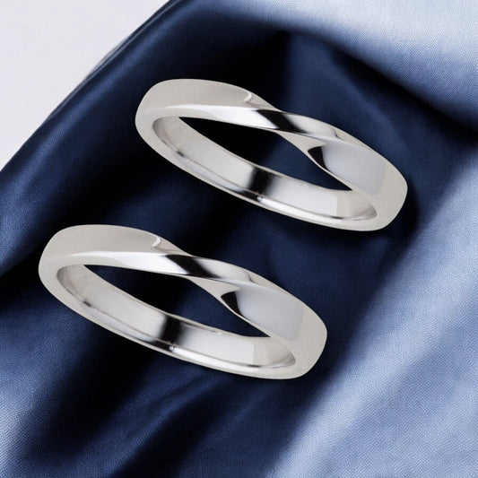 Silver Mobius rings