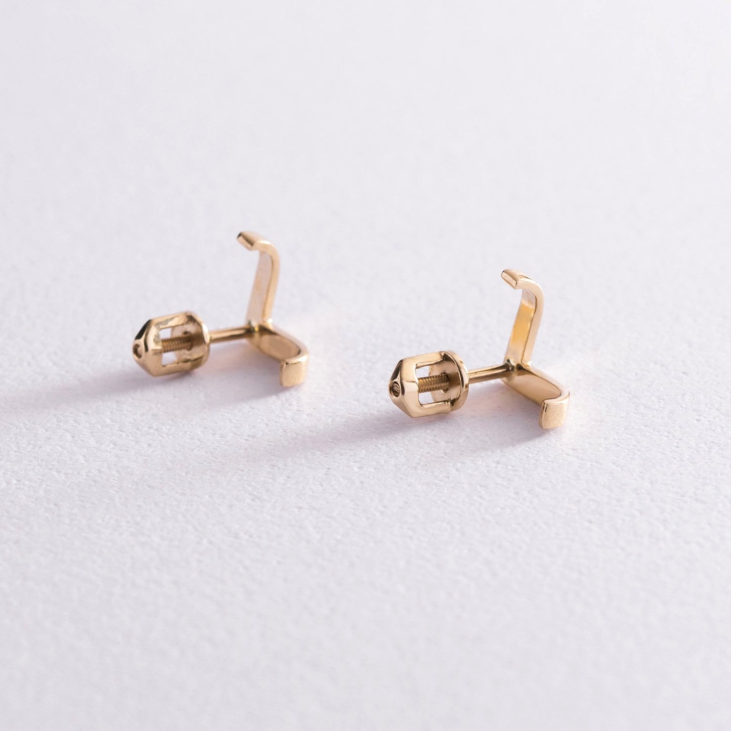 V Shaped Gold Studs- daily wearability-Earring size: 12*9 mm