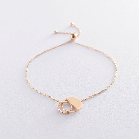 Gold bracelet with a unique clasp design-Solid gold chain bracelet- 14K Solid Gold  Bracelet