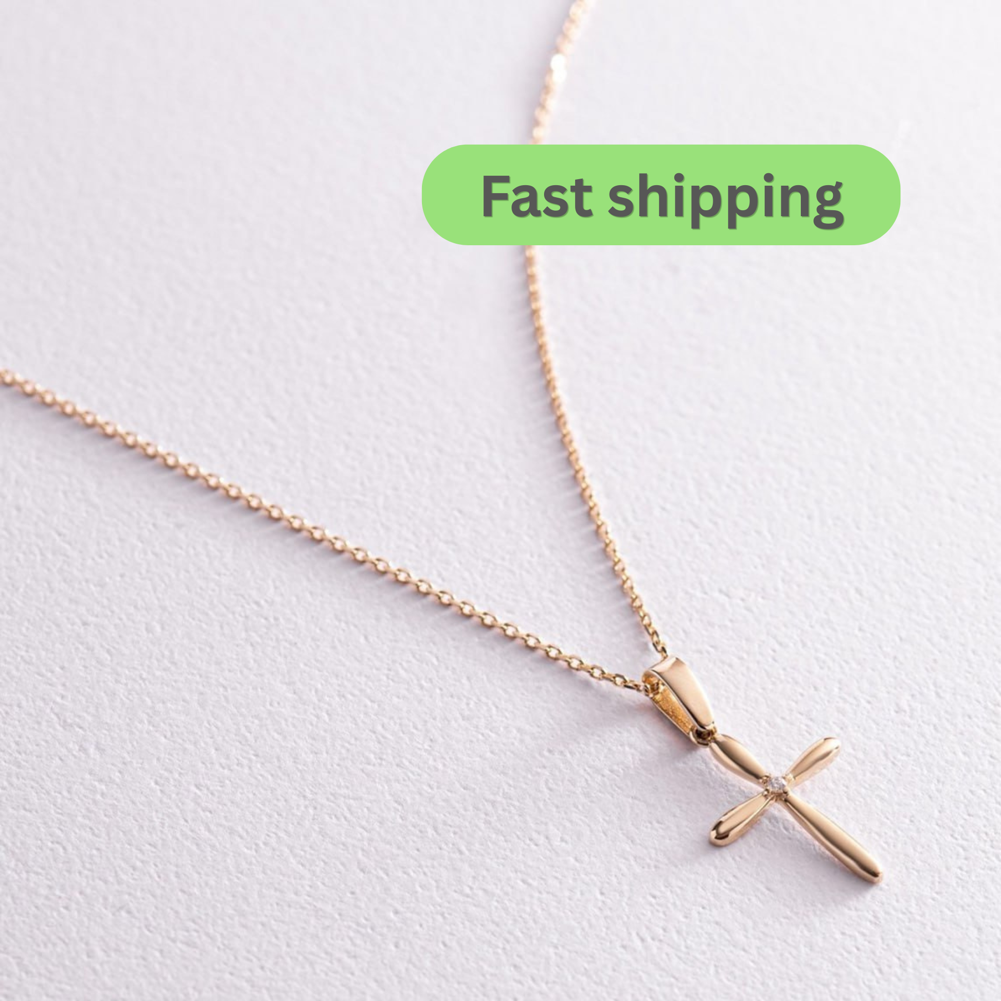 Rose gold cross necklace 