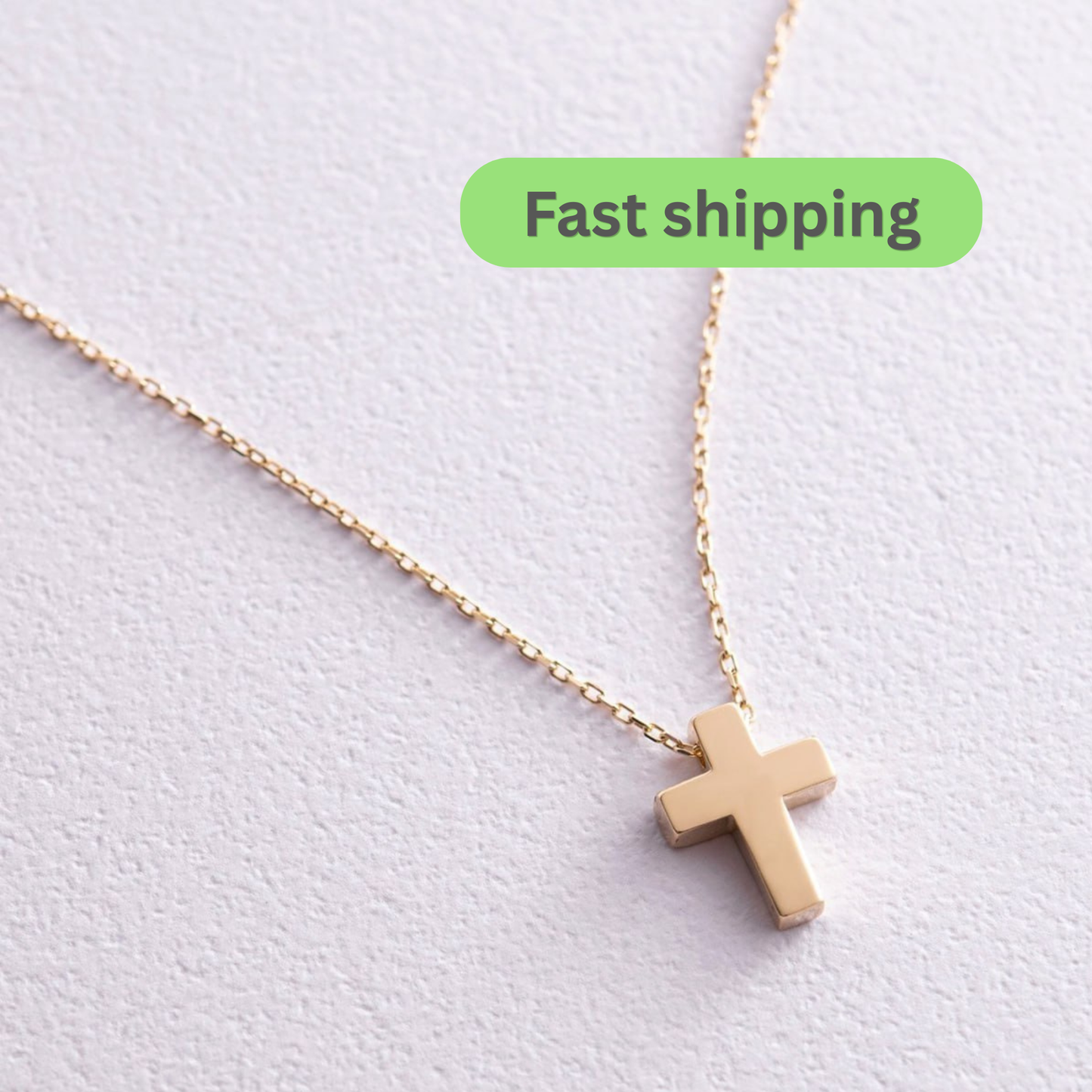 Gold cross necklace 