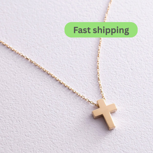 Gold cross necklace 