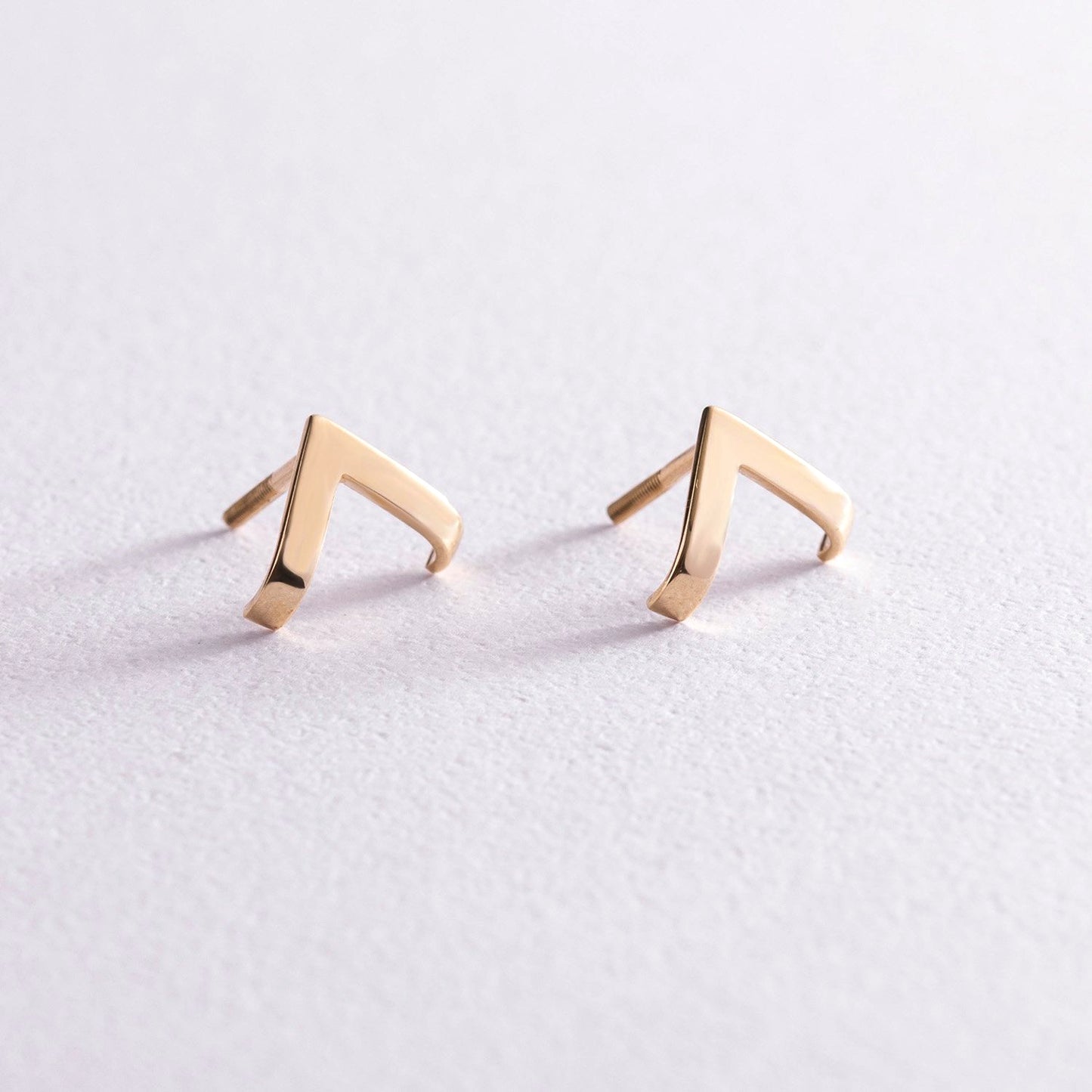 14k solid gold Huggie Cuff Earrings-Everyday gold earrings-High polish finish