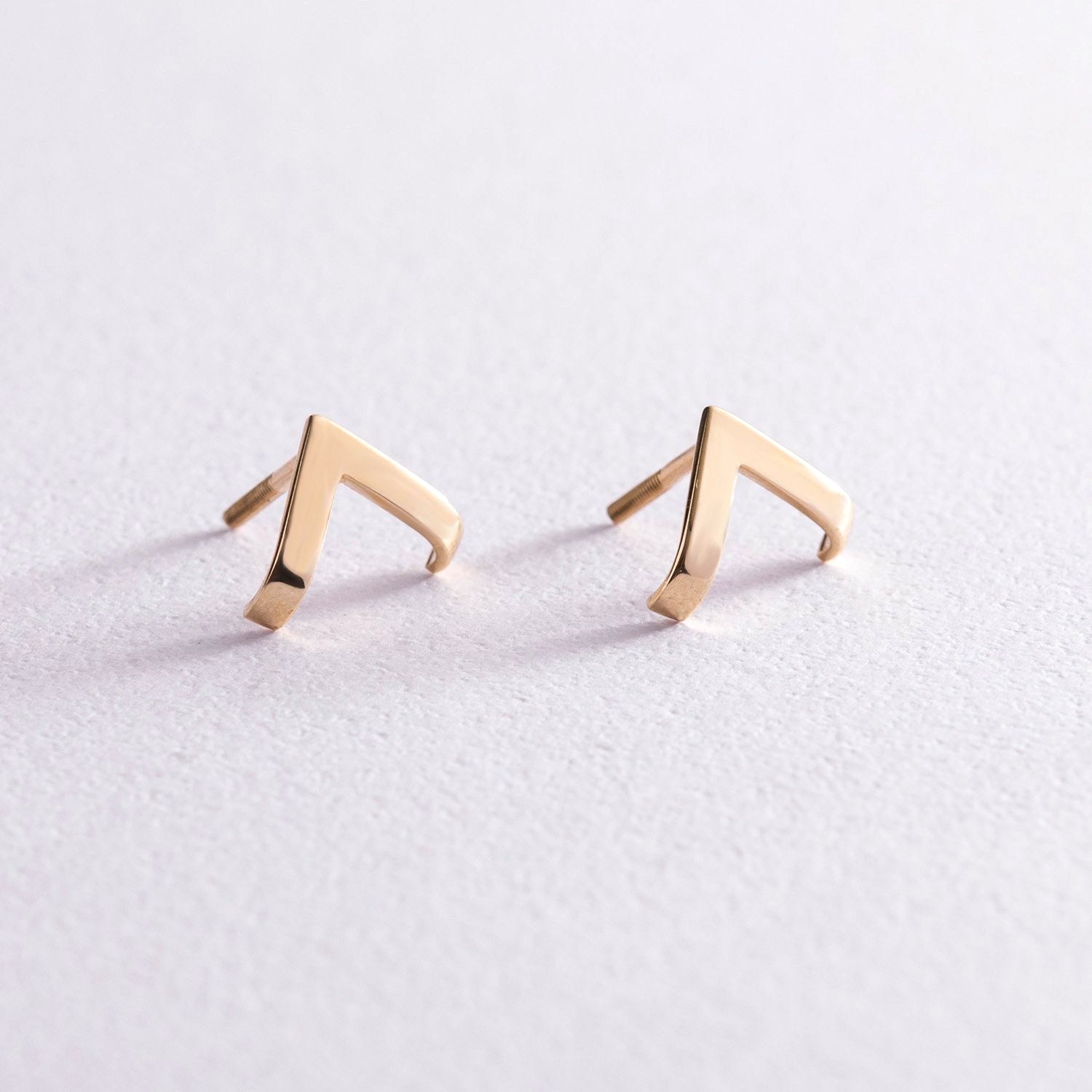 14k solid gold Huggie Cuff Earrings-Everyday gold earrings-High polish finish