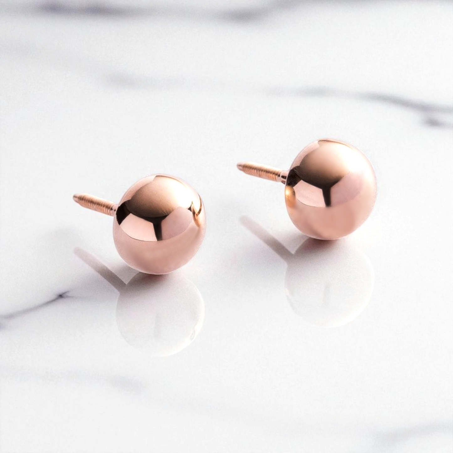Everyday Gold Stud Earrings – Minimalist Ball Design-delicate gold stud earrings