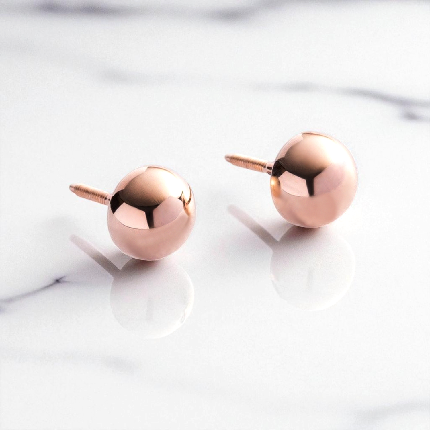 Everyday Gold Stud Earrings – Minimalist Ball Design-delicate gold stud earrings