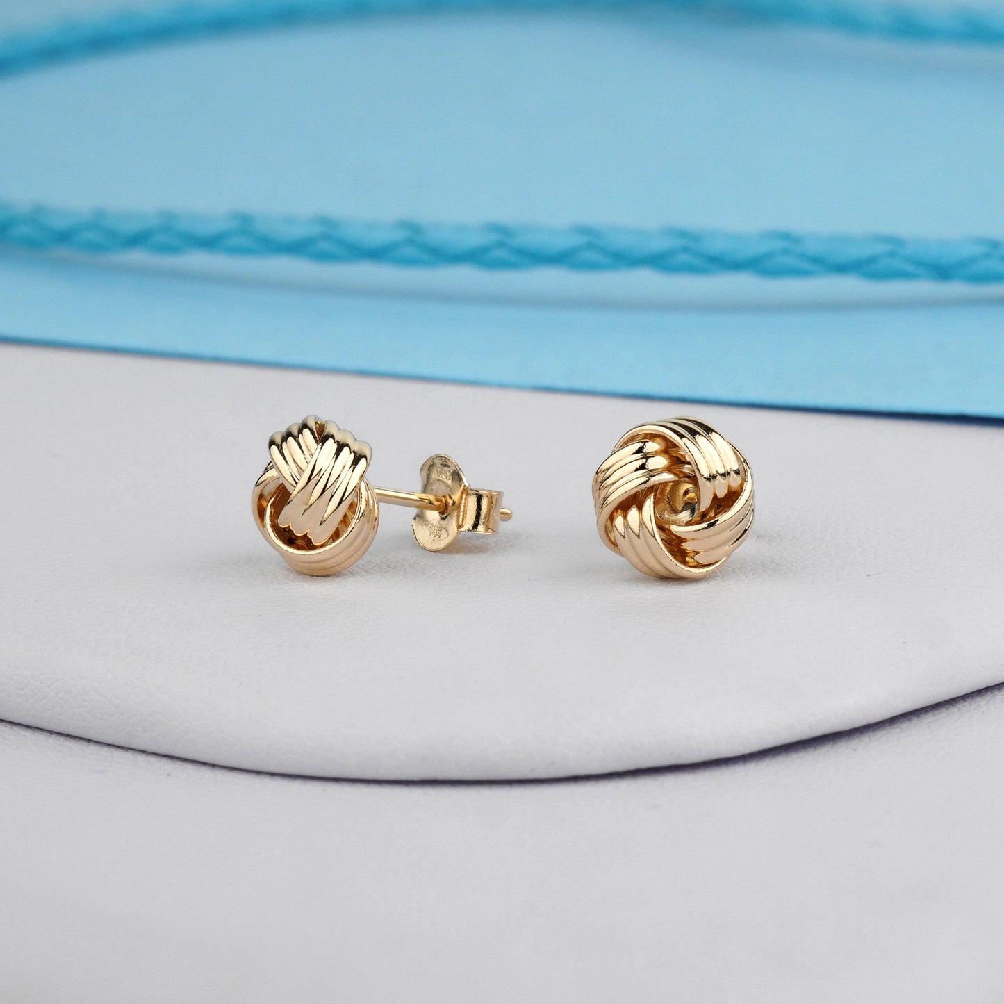 Gold knot earrings -DaintyEveryday earrings- Material: 14k yellow gold