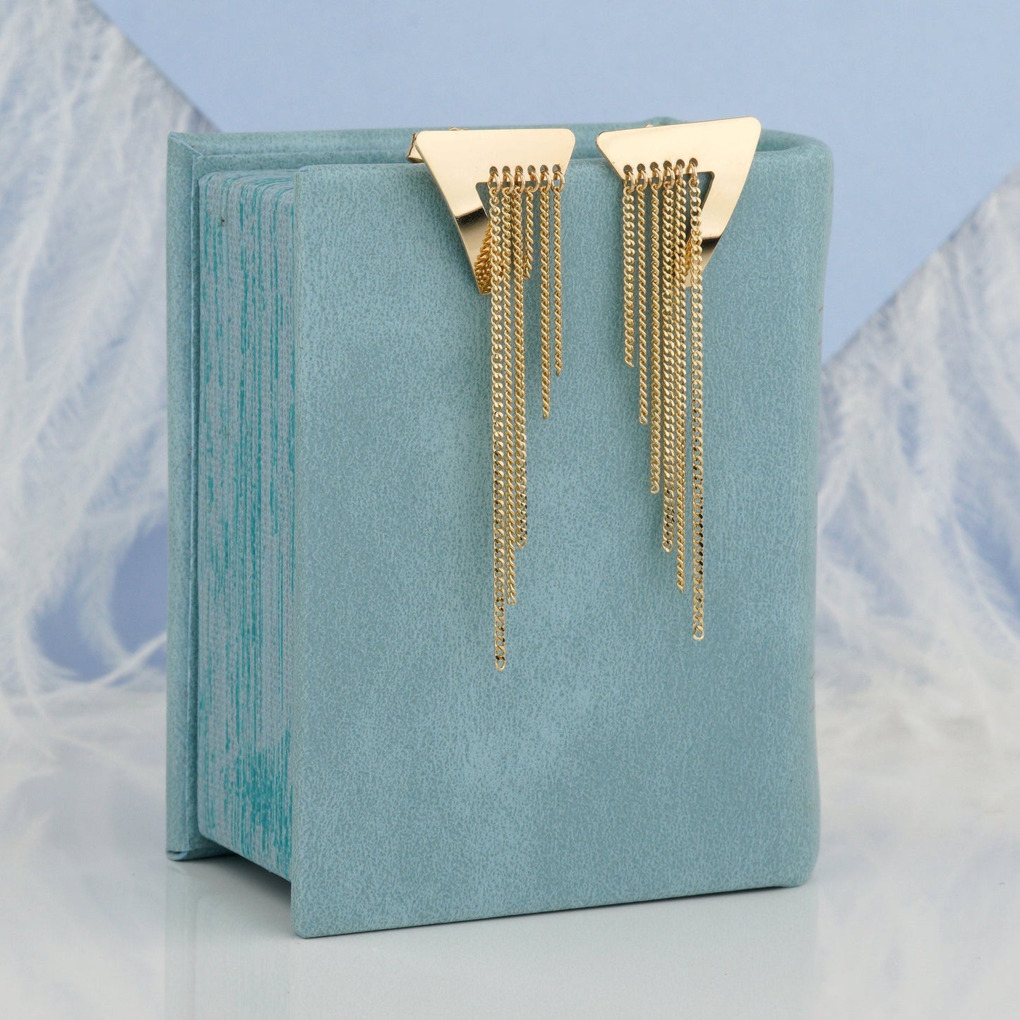 Statement Gold Earrings- all day wearability-  cascading gold chains