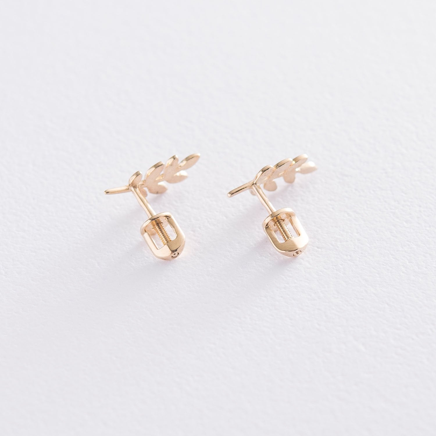 Pair of gold earrings -solid gold earrings- Gift for her